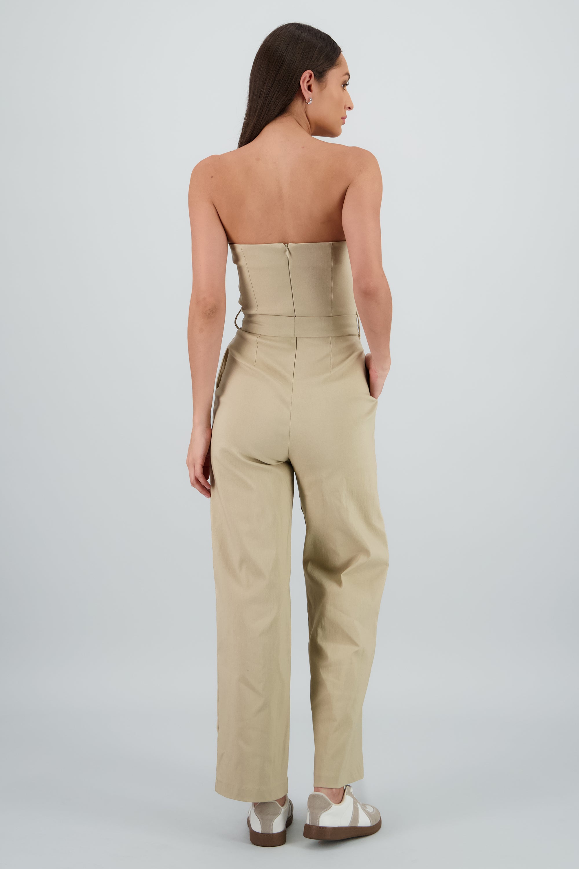 Jumpsuit strapless detalle cinturon ARENA
