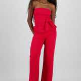 JUMPSUIT STRAPLESS DET CINTURON