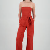JUMPSUIT STRAPLESS DET CINTURON
