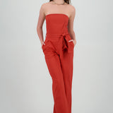 JUMPSUIT STRAPLESS DET CINTURON