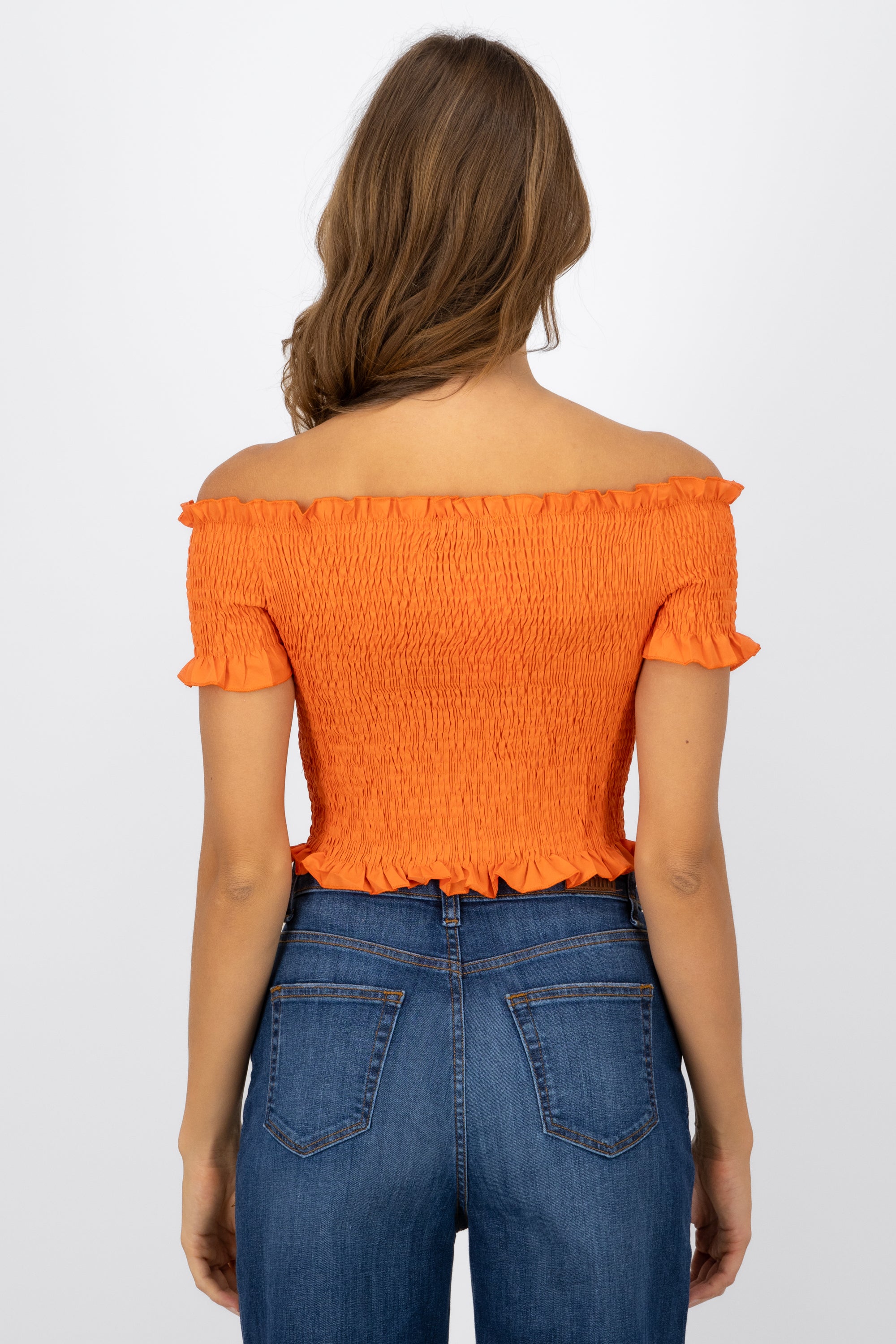 Blusa smog detalle cierre NARANJA