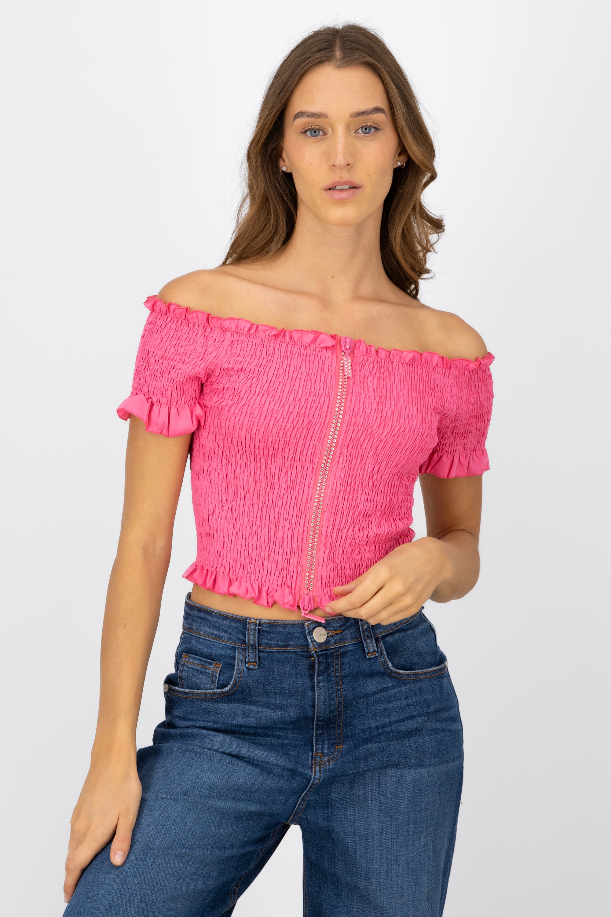 Blusa smog detalle cierre FIUSHA