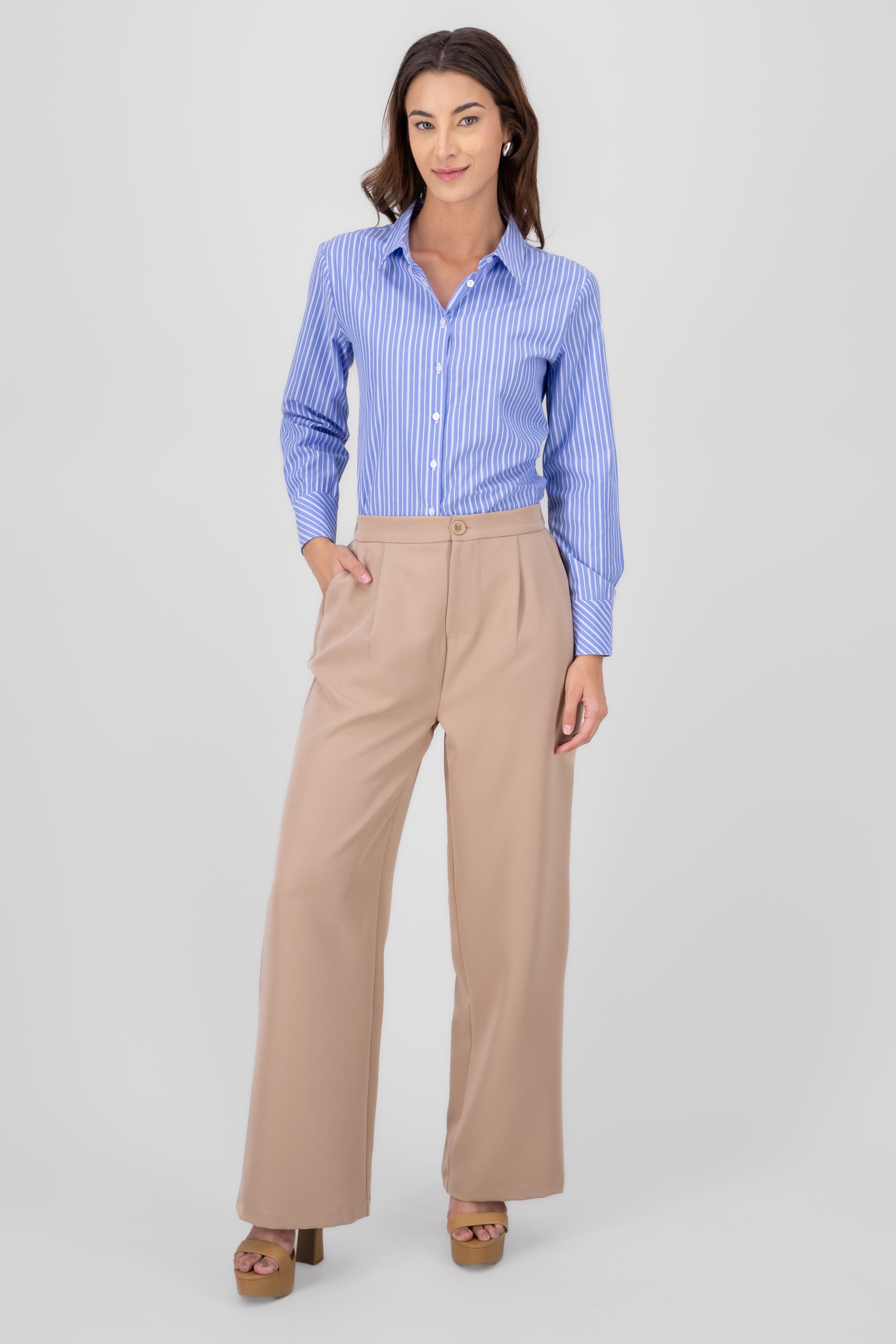 Pantalon Amplio Sastreado BEIGE