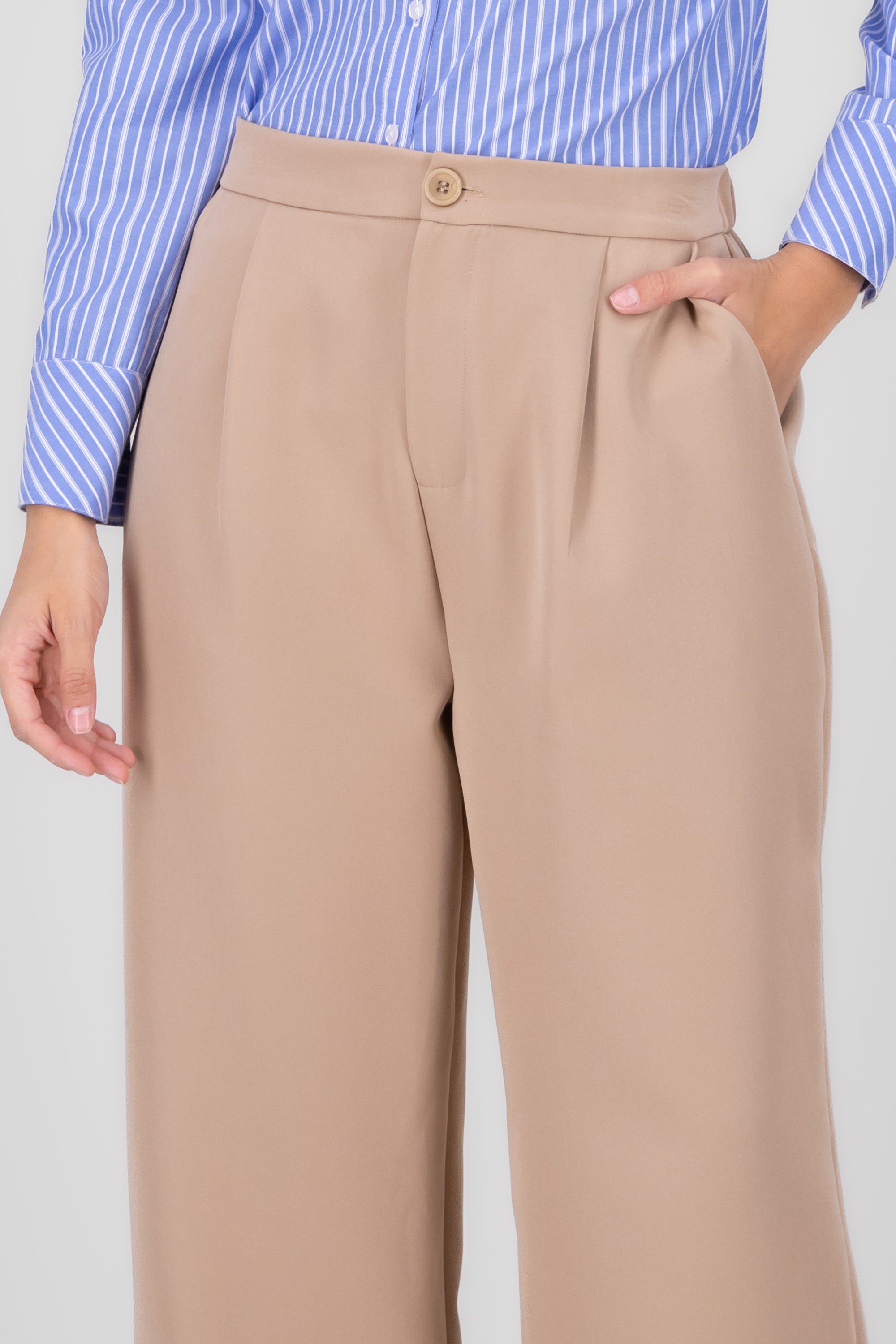 Pantalon Amplio Sastreado BEIGE