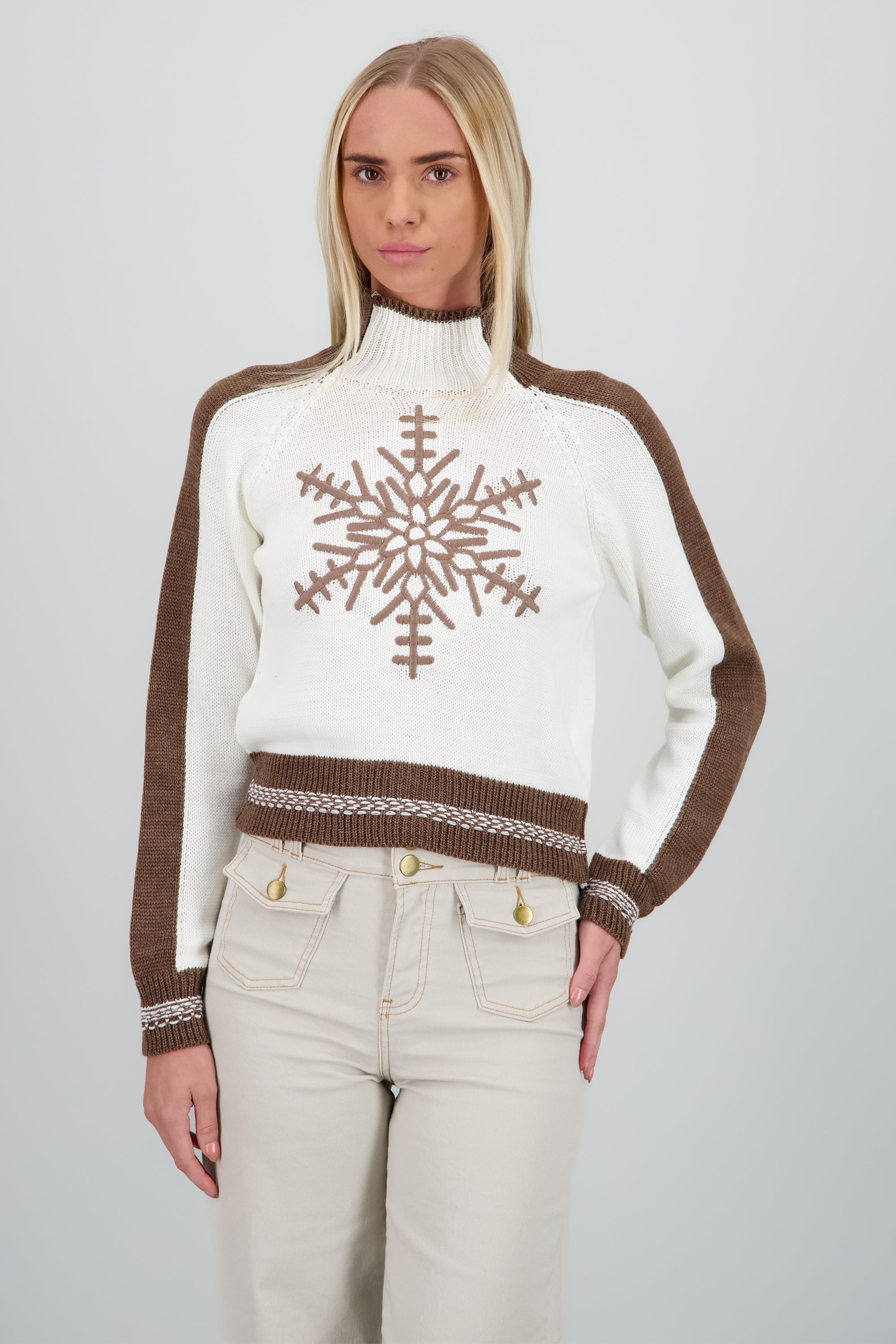 Sueter navideño copo de nieve CAFE COMBO