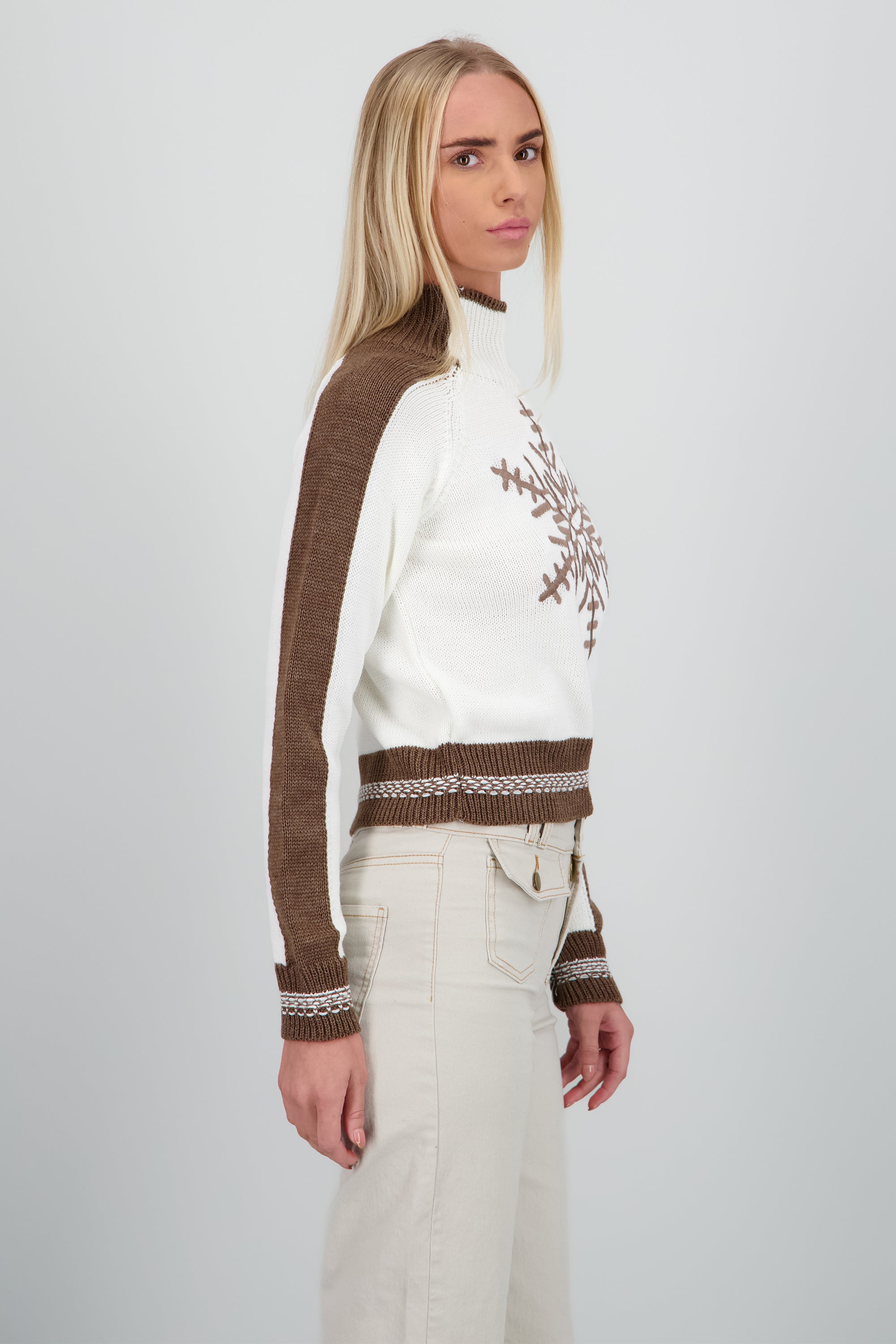 Sueter navideño copo de nieve CAFE COMBO