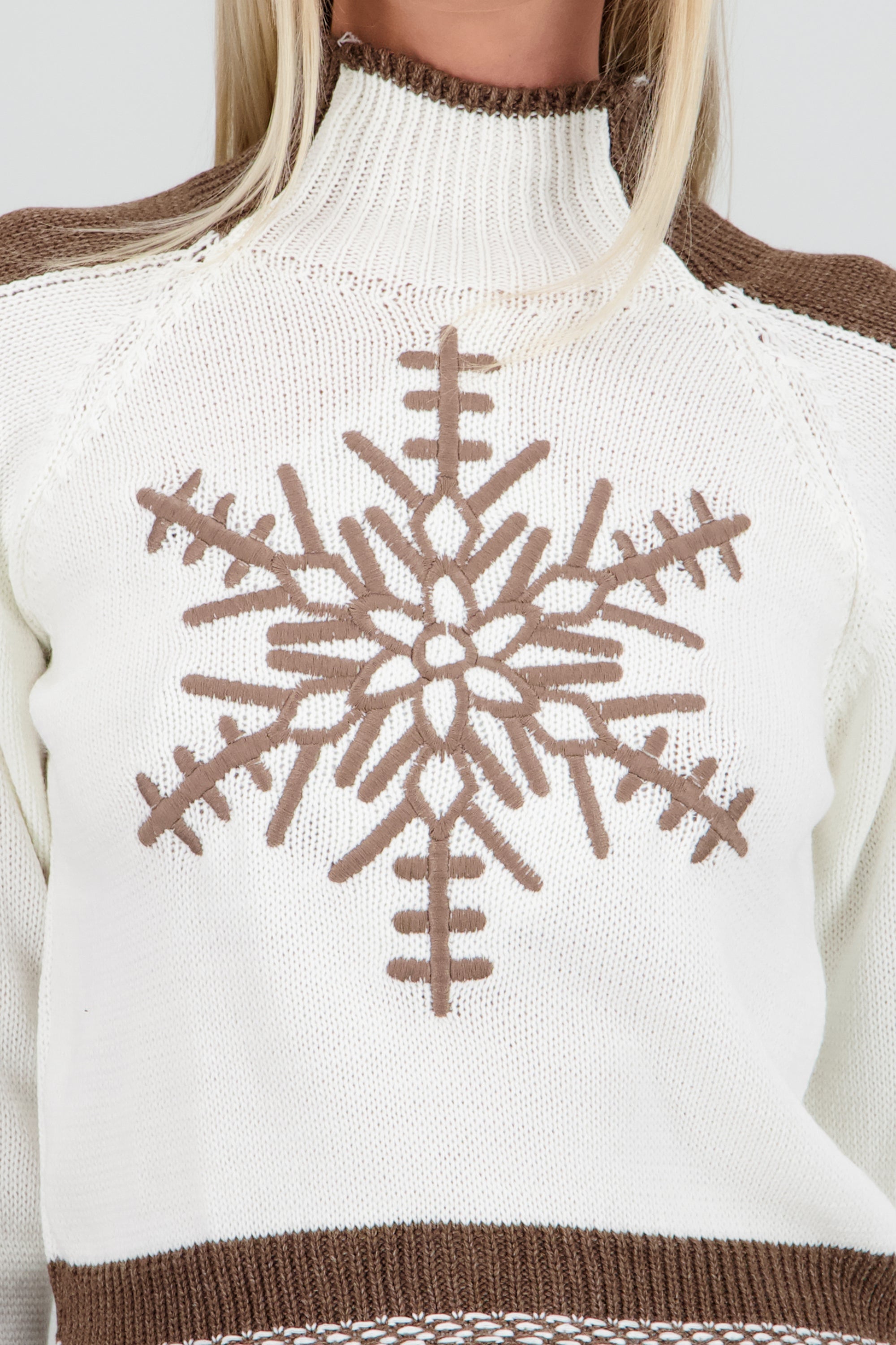 Sueter navideño copo de nieve CAFE COMBO