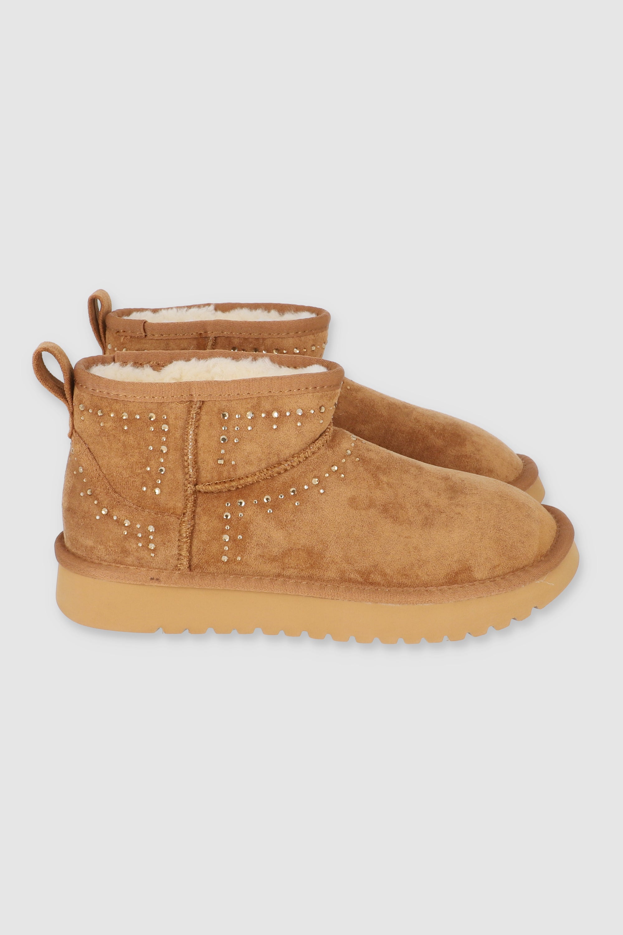 BOTA PELUCHE BRILLOS CAMELLO