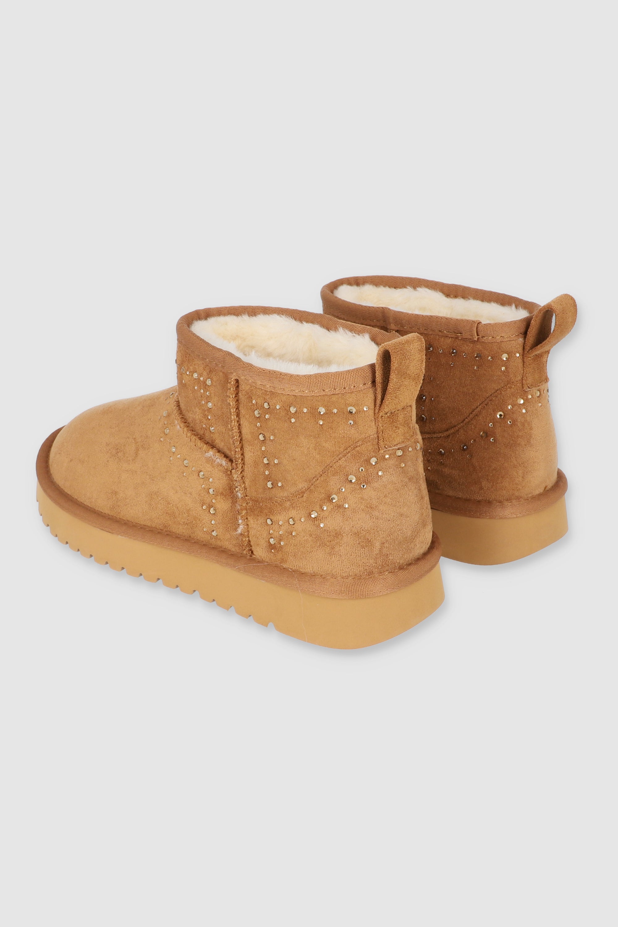 BOTA PELUCHE BRILLOS CAMELLO