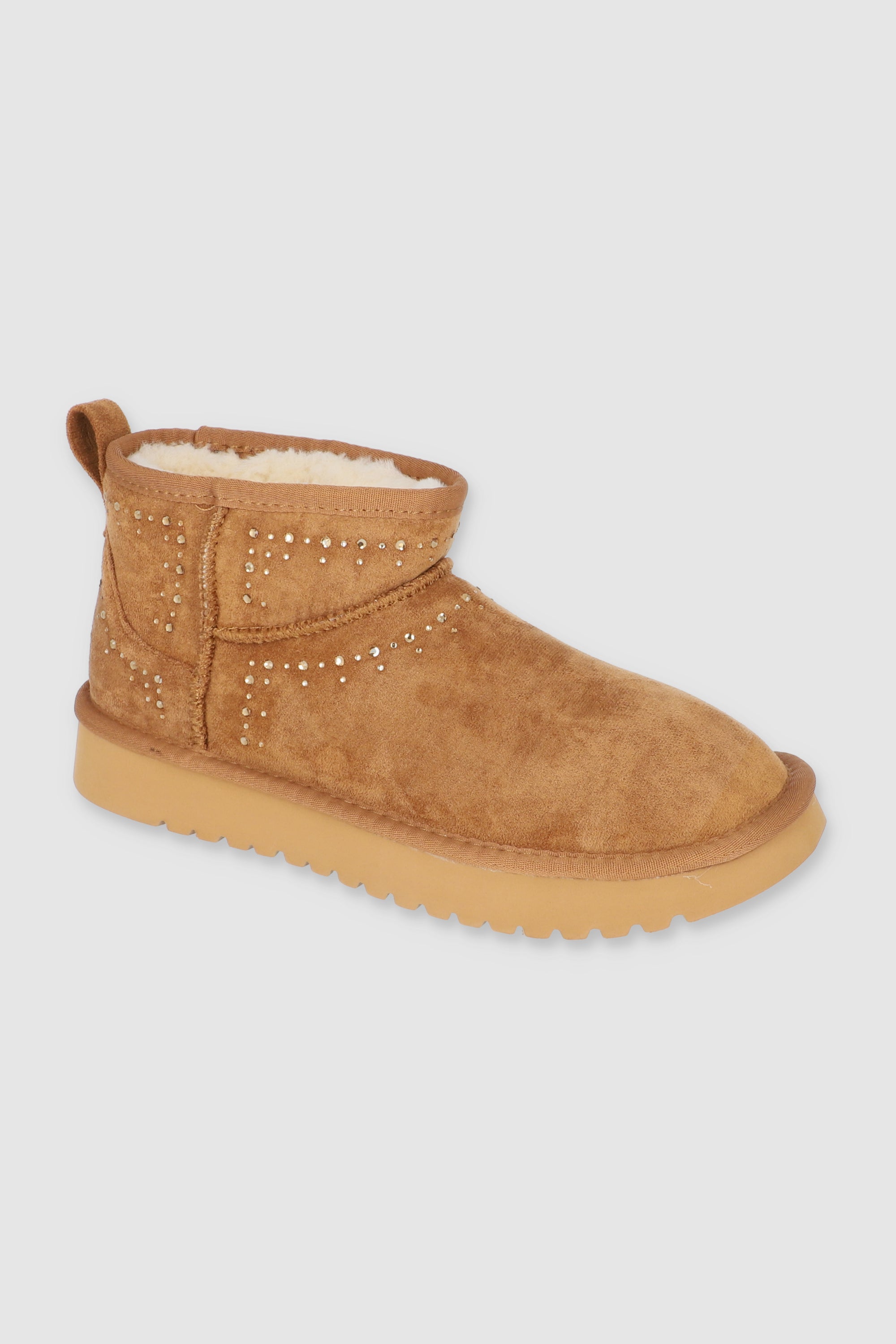 BOTA PELUCHE BRILLOS CAMELLO