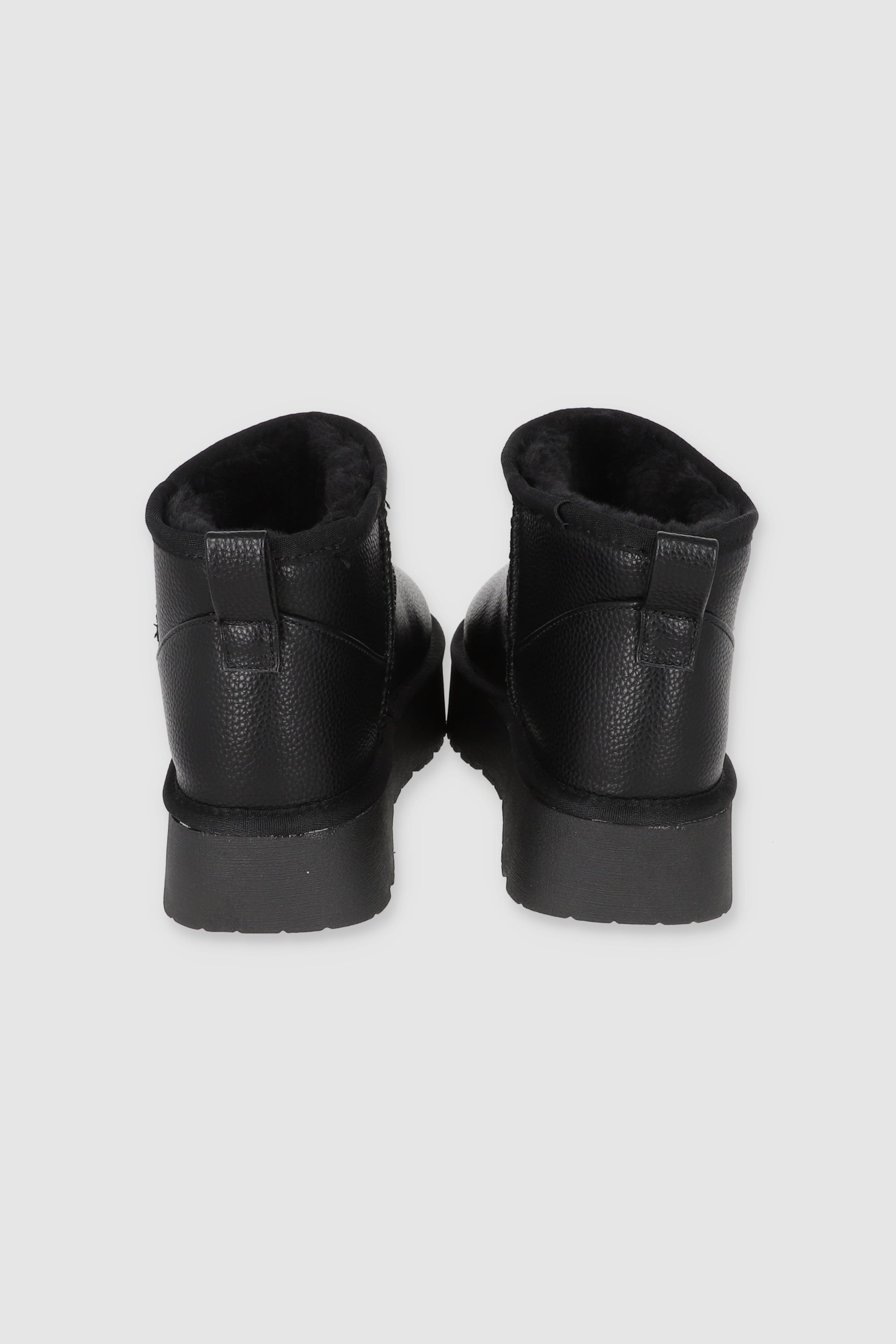 BOTA PELUCHE BRILLOS NEGRO