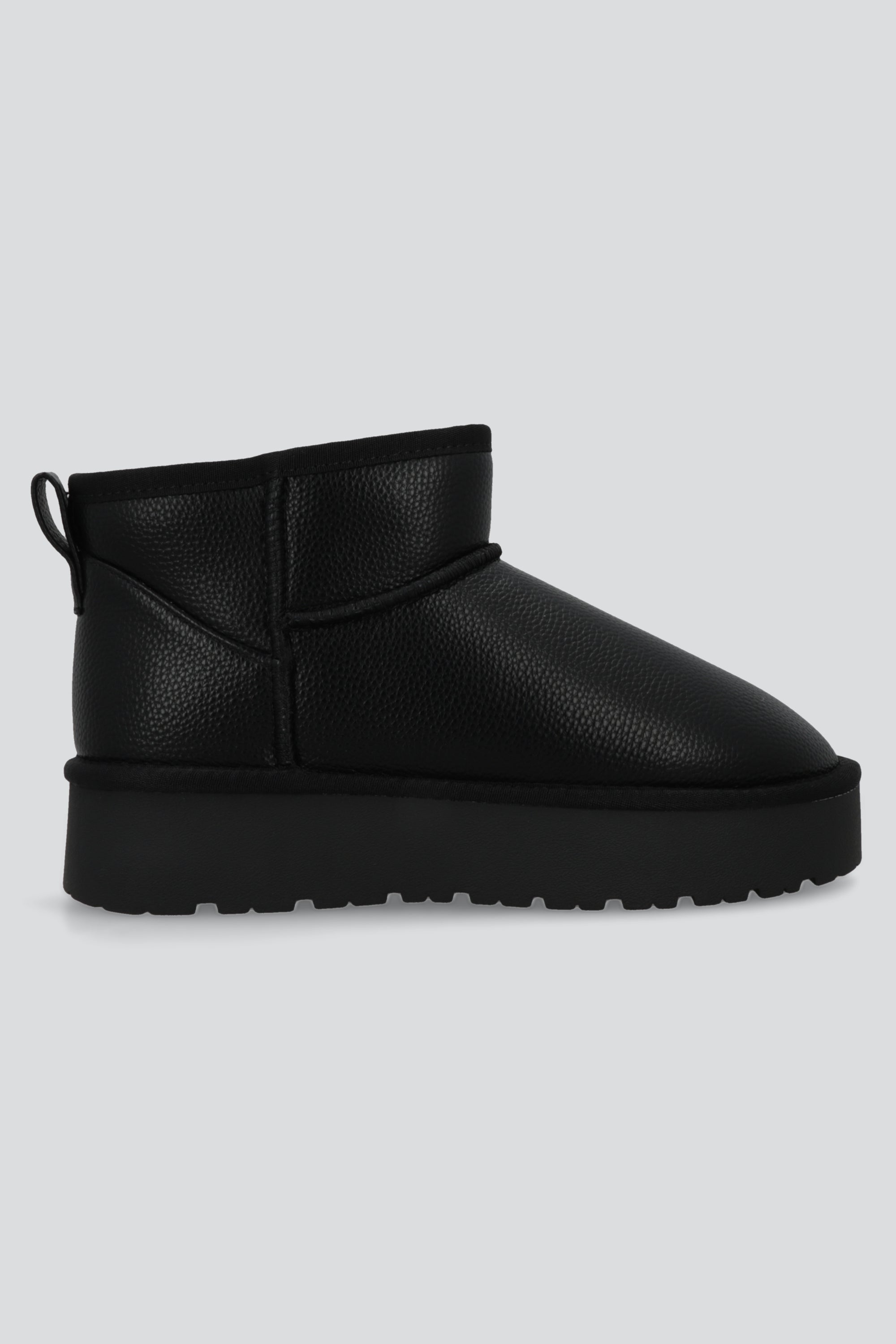 Bota Peluche Pu NEGRO