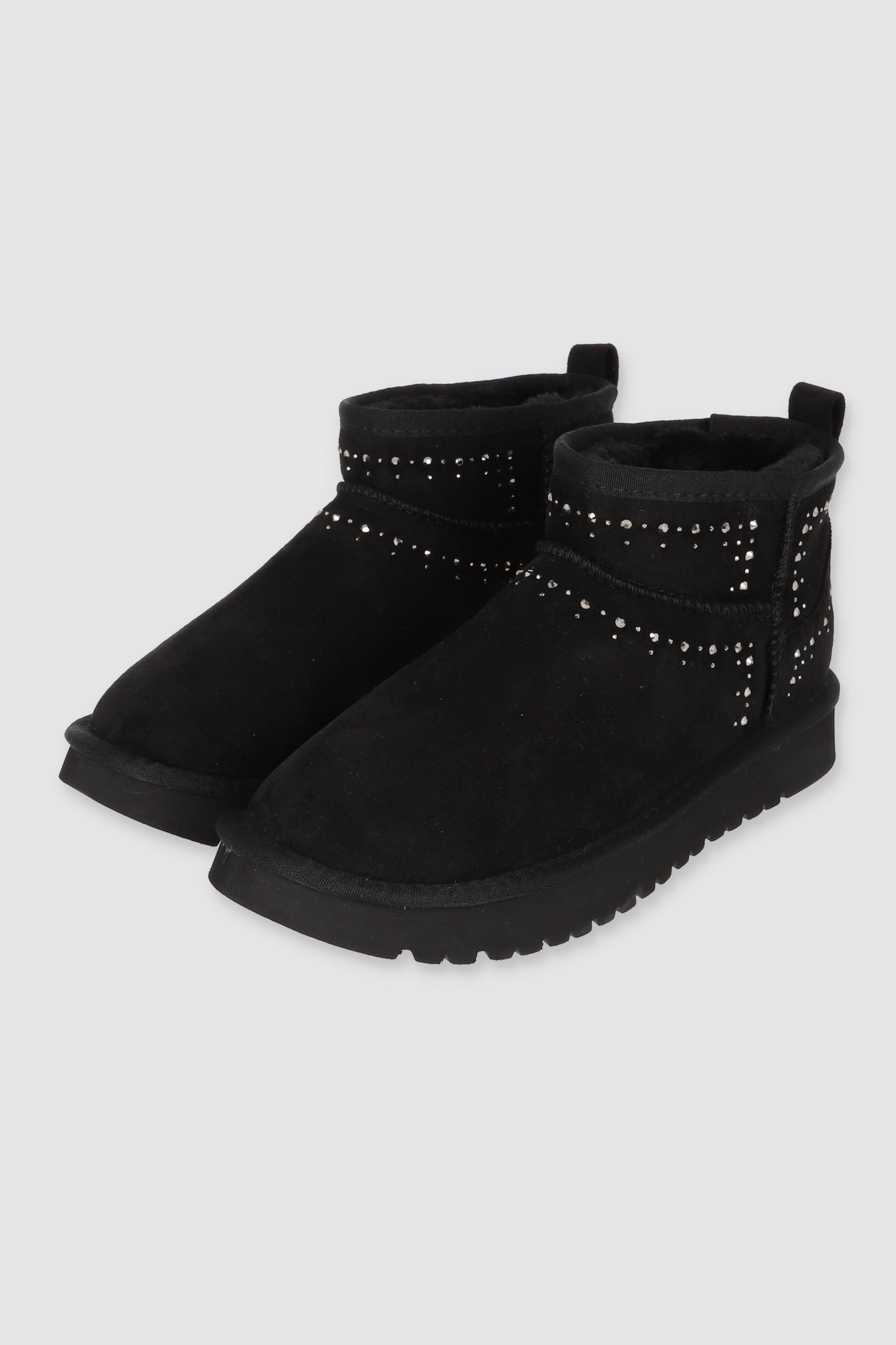 BOTA PELUCHE PU NEGRO