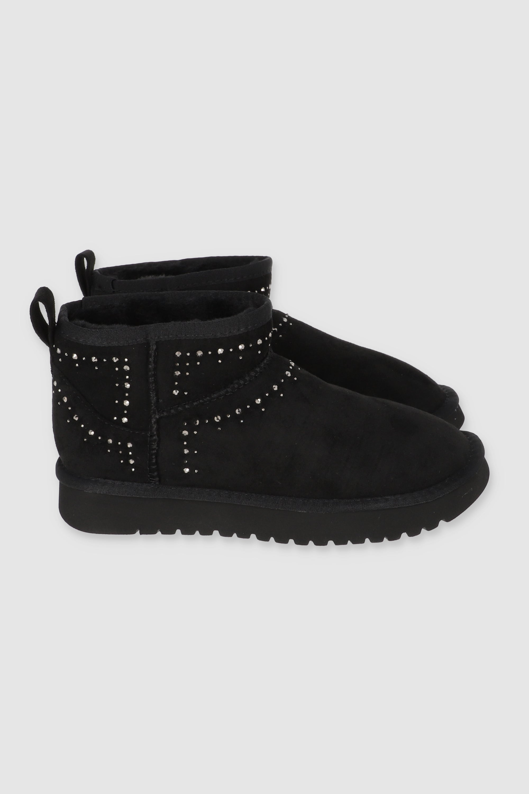 BOTA PELUCHE PU NEGRO