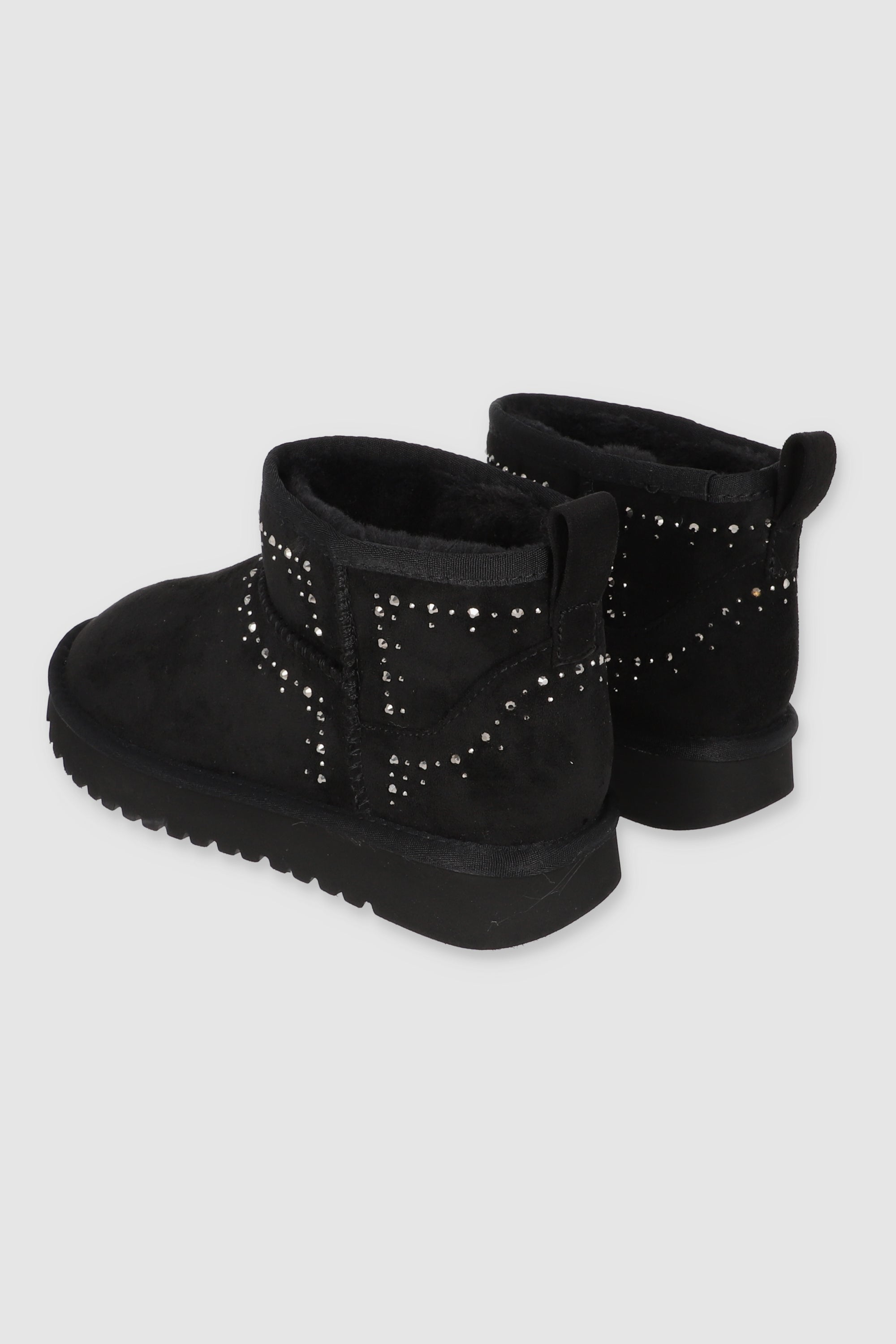 BOTA PELUCHE PU NEGRO