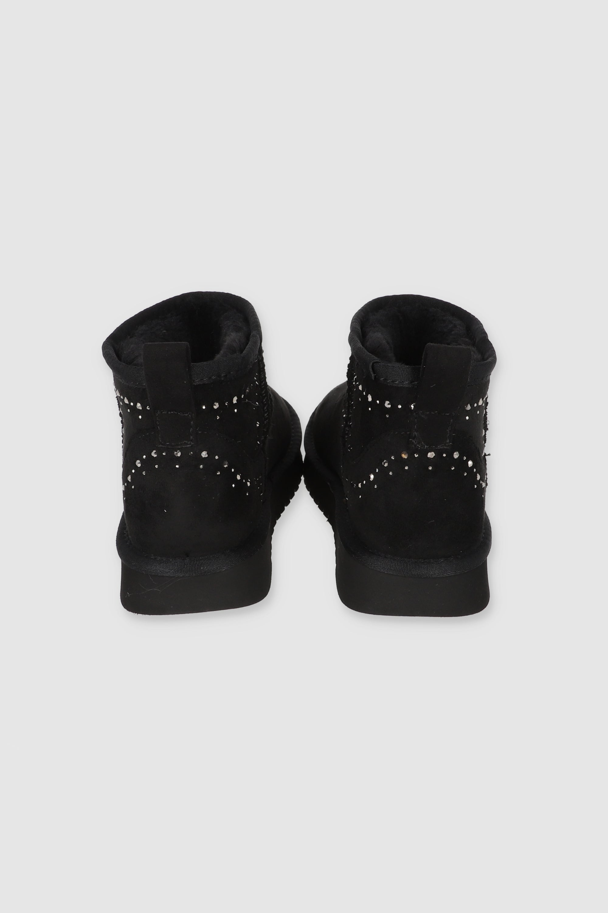 BOTA PELUCHE PU NEGRO