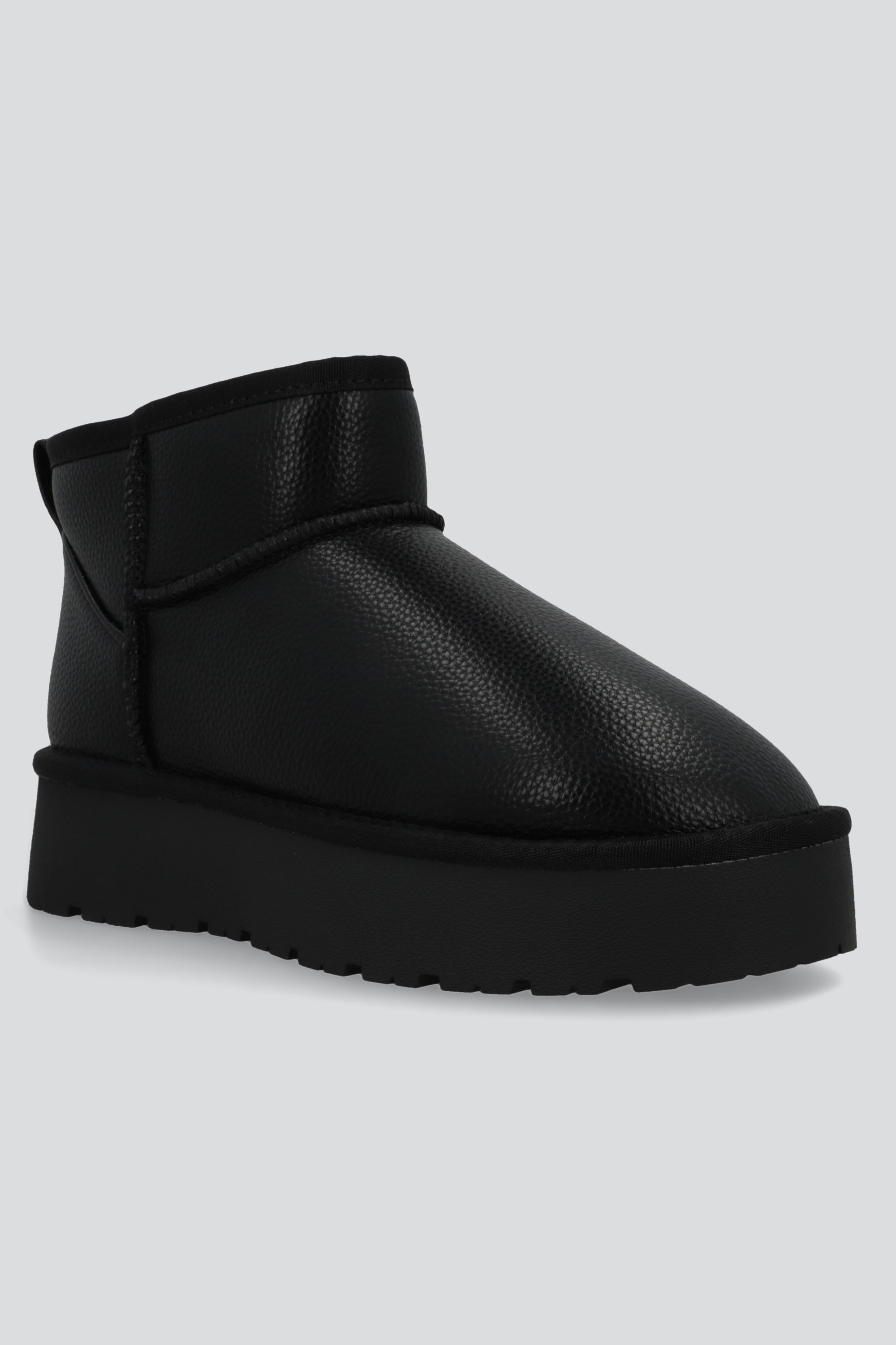 Bota Peluche Pu NEGRO