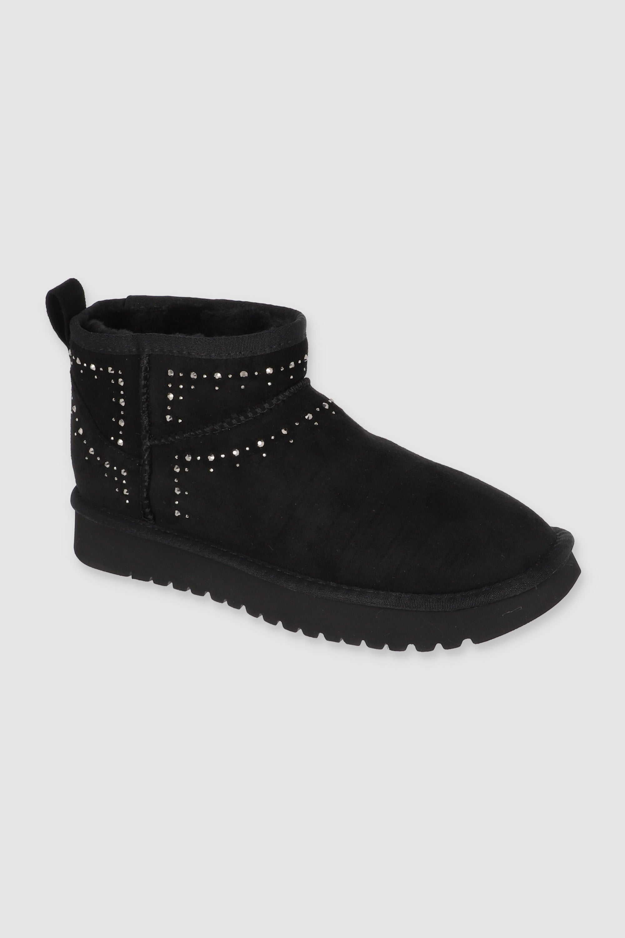 BOTA PELUCHE PU NEGRO