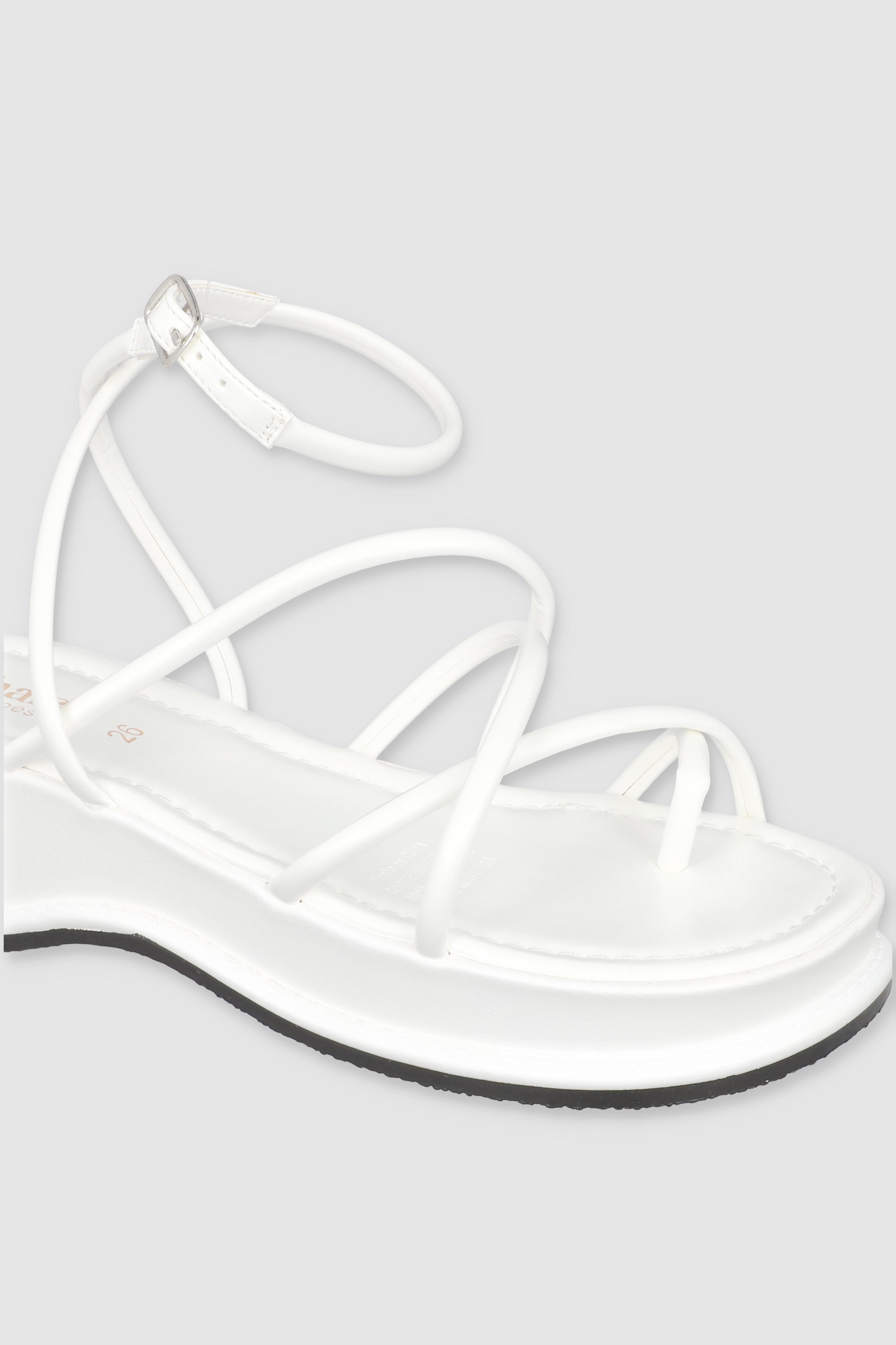 Sandalia suela chunky tiras BLANCO