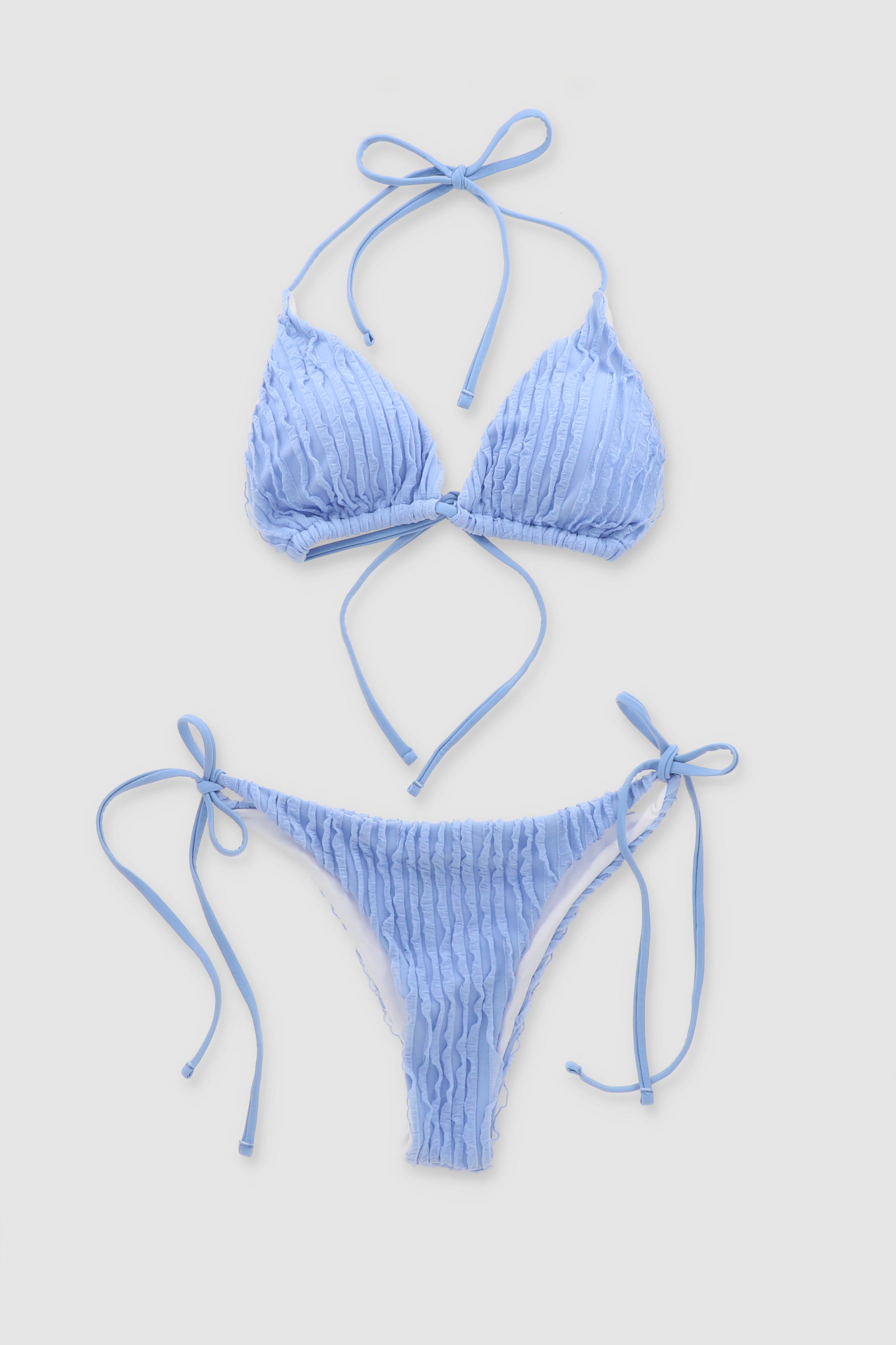 Bikini textura liso AZUL CIELO