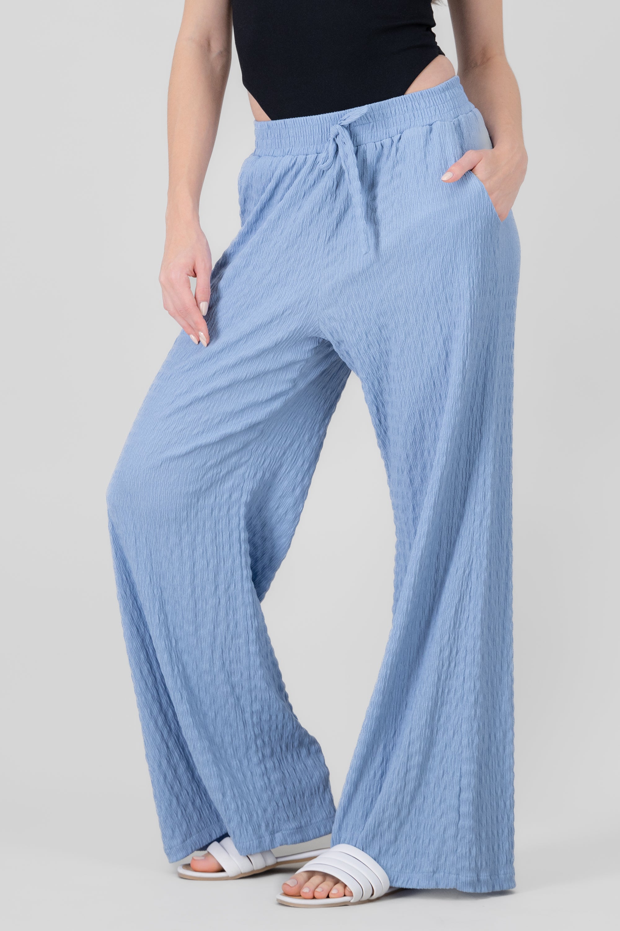 Pantalon fluido AZUL CIELO