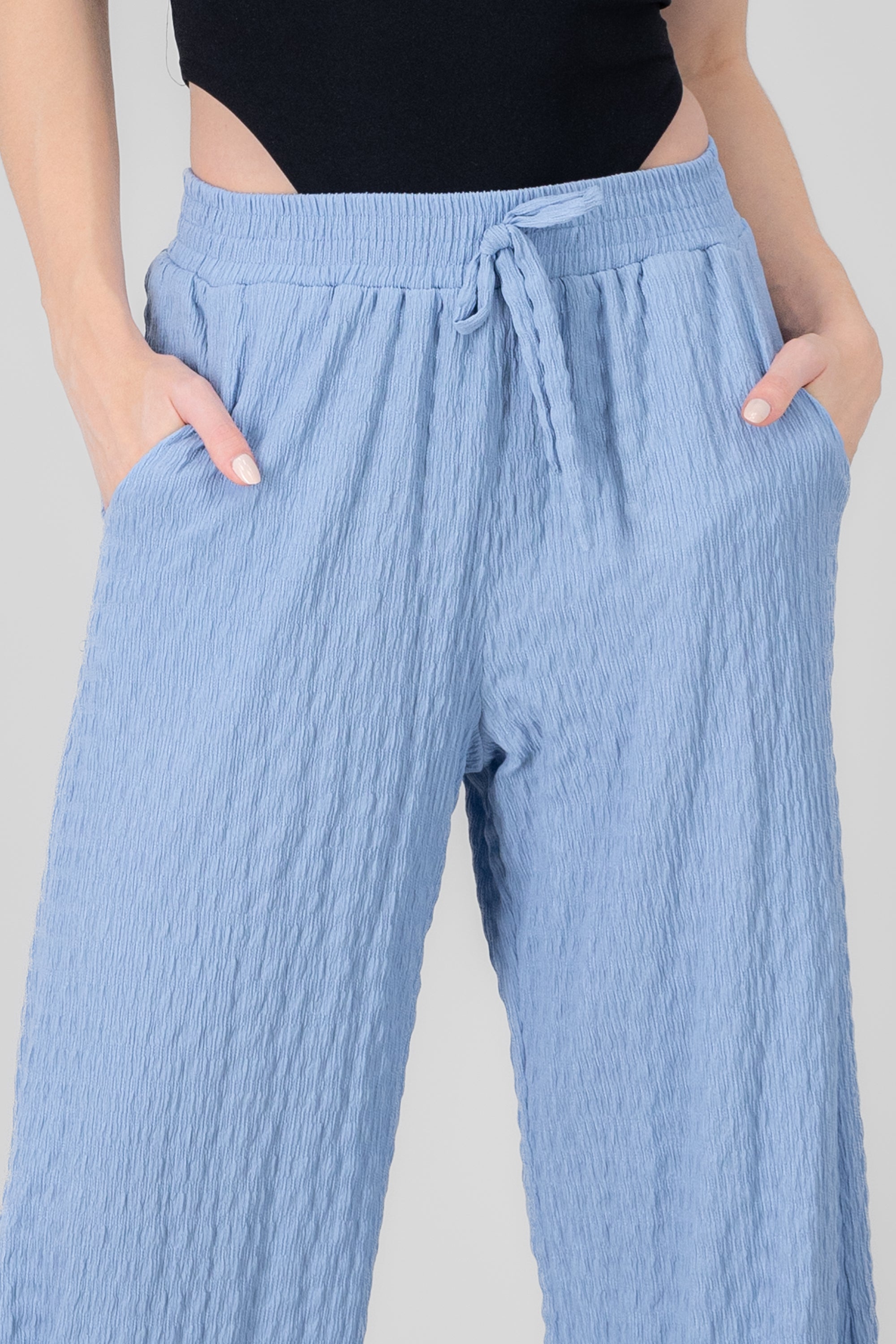 Pantalon fluido AZUL CIELO