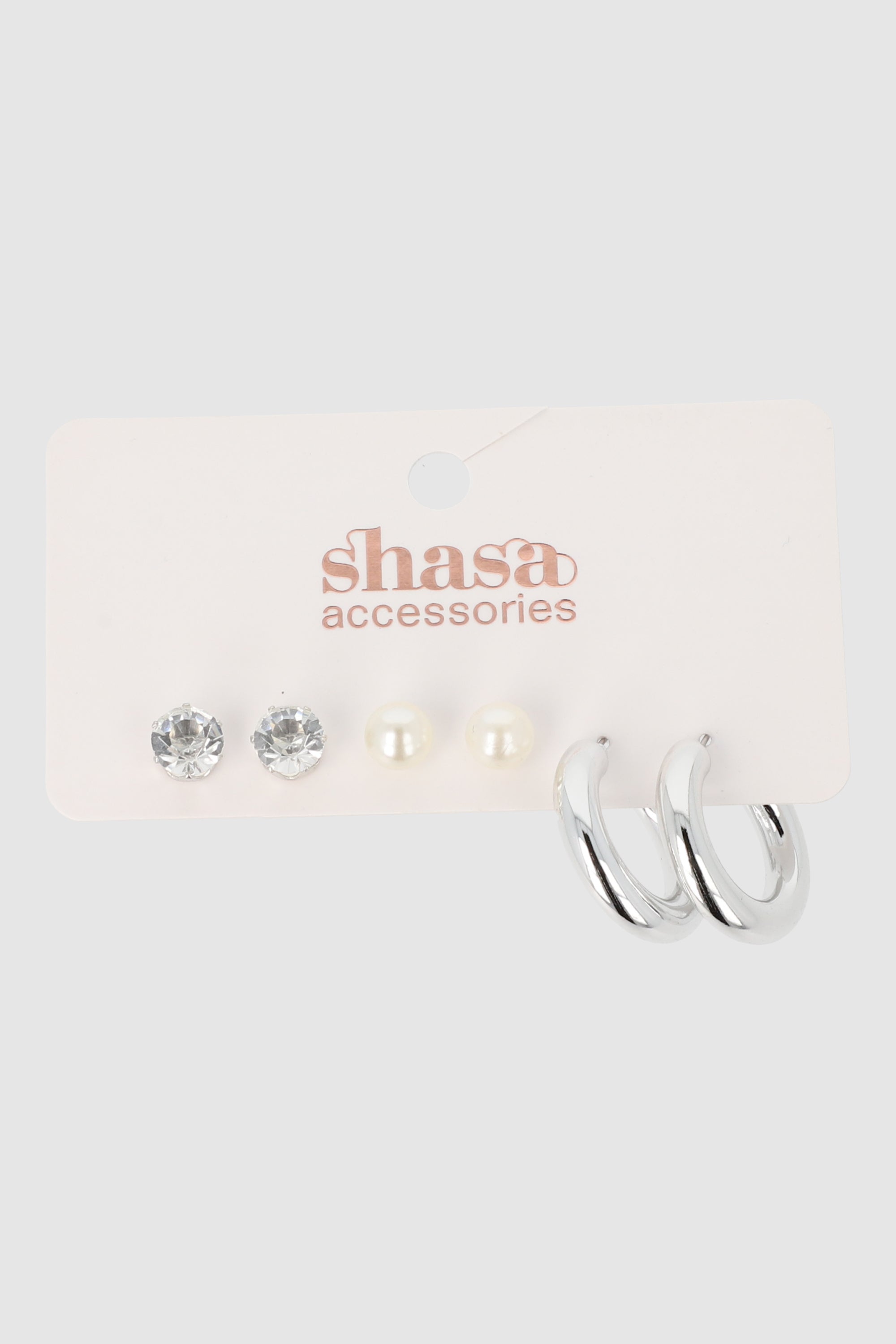 3 pares de aretes con arracadas PLATA