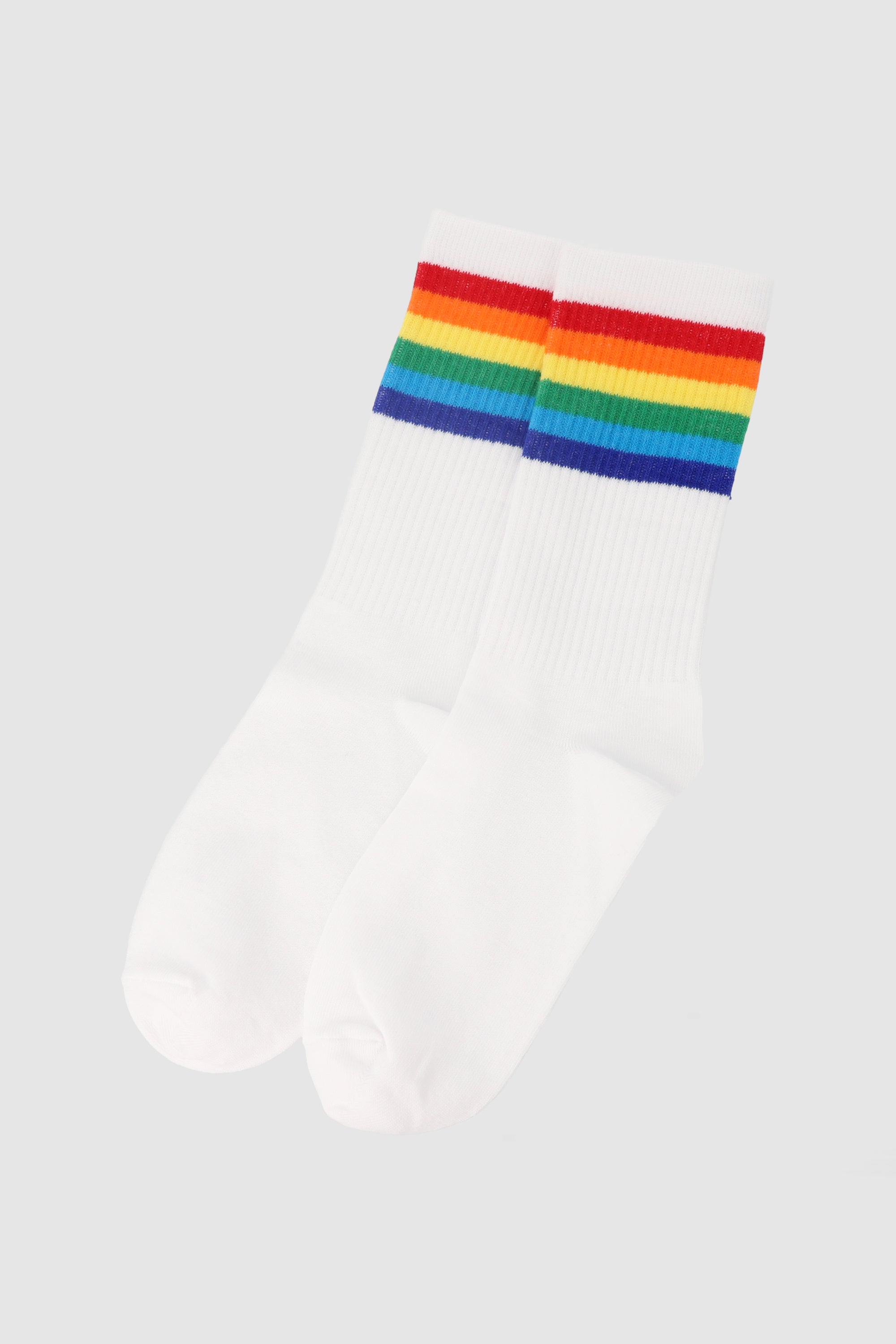 Sock PRIDE con rayas de color BLANCO COMBO