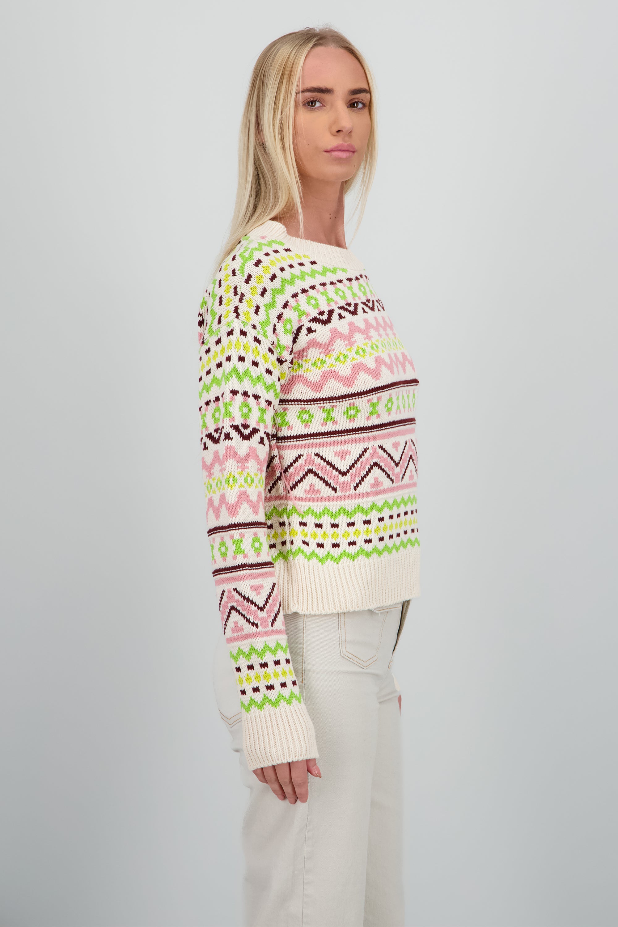 Sueter navideño grecas ROSA COMBO