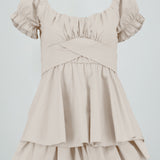 Vestido olanes manga corta