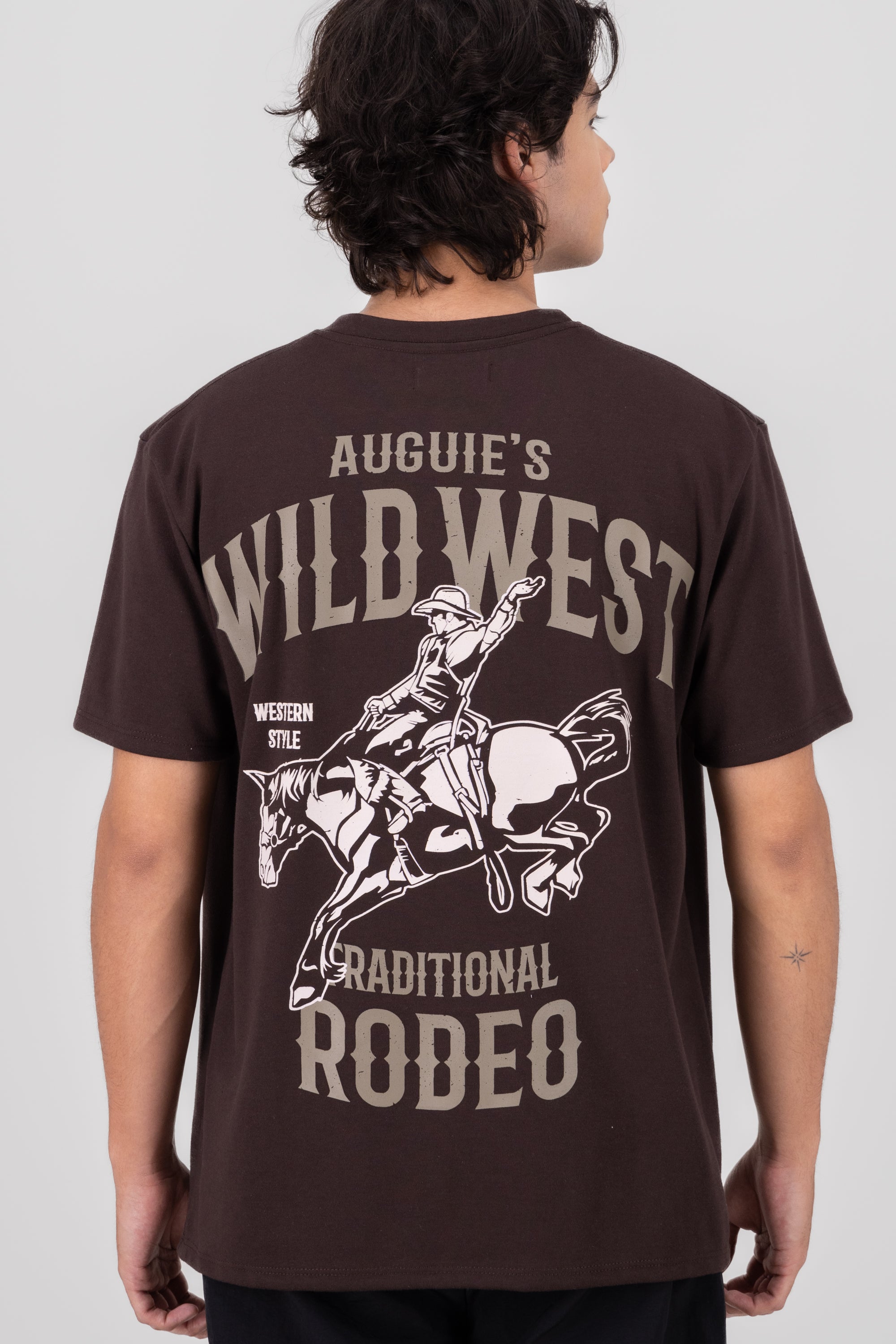 Playera oversized wild west CHOCOLATE