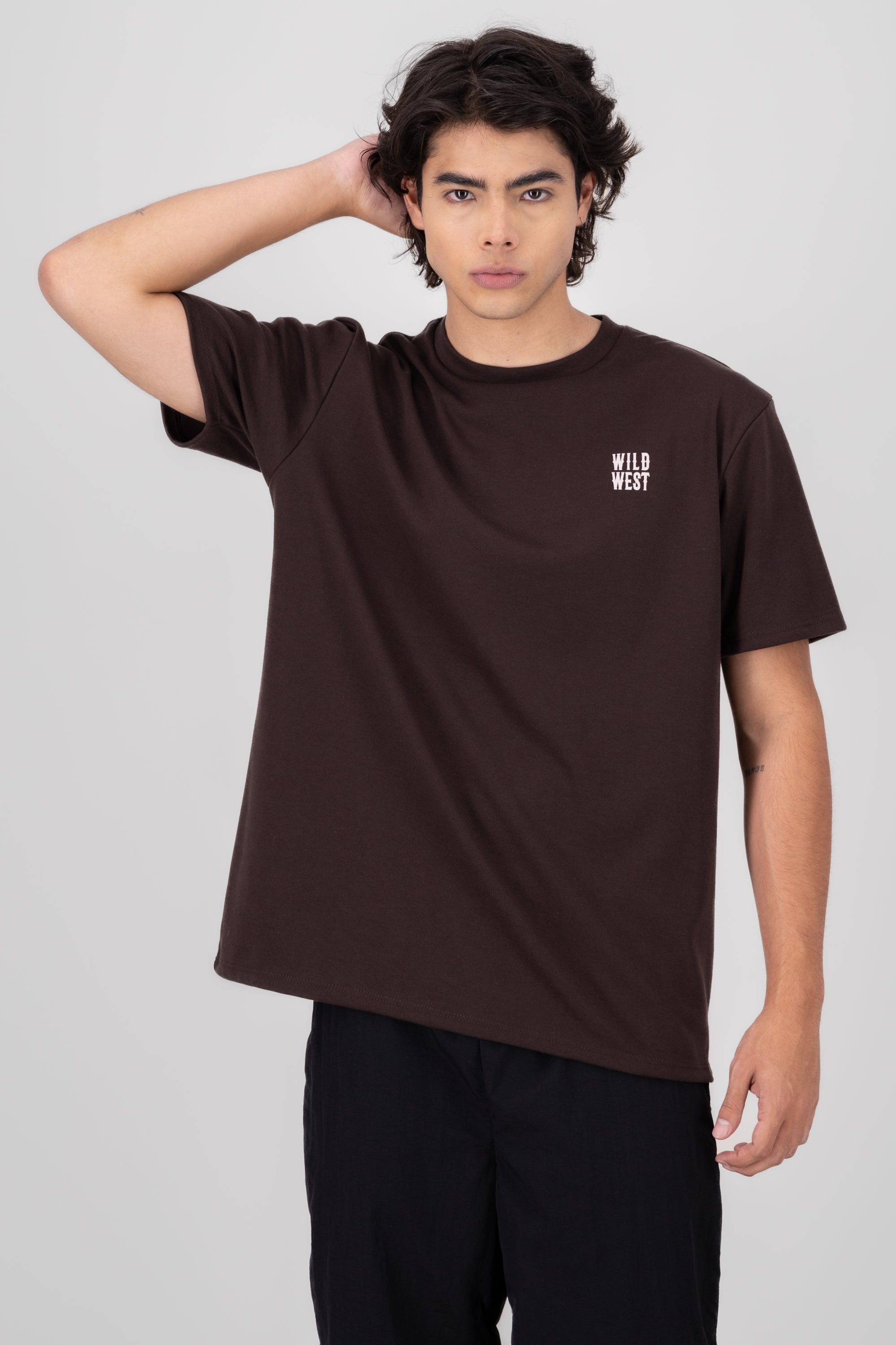 Playera oversized wild west CHOCOLATE