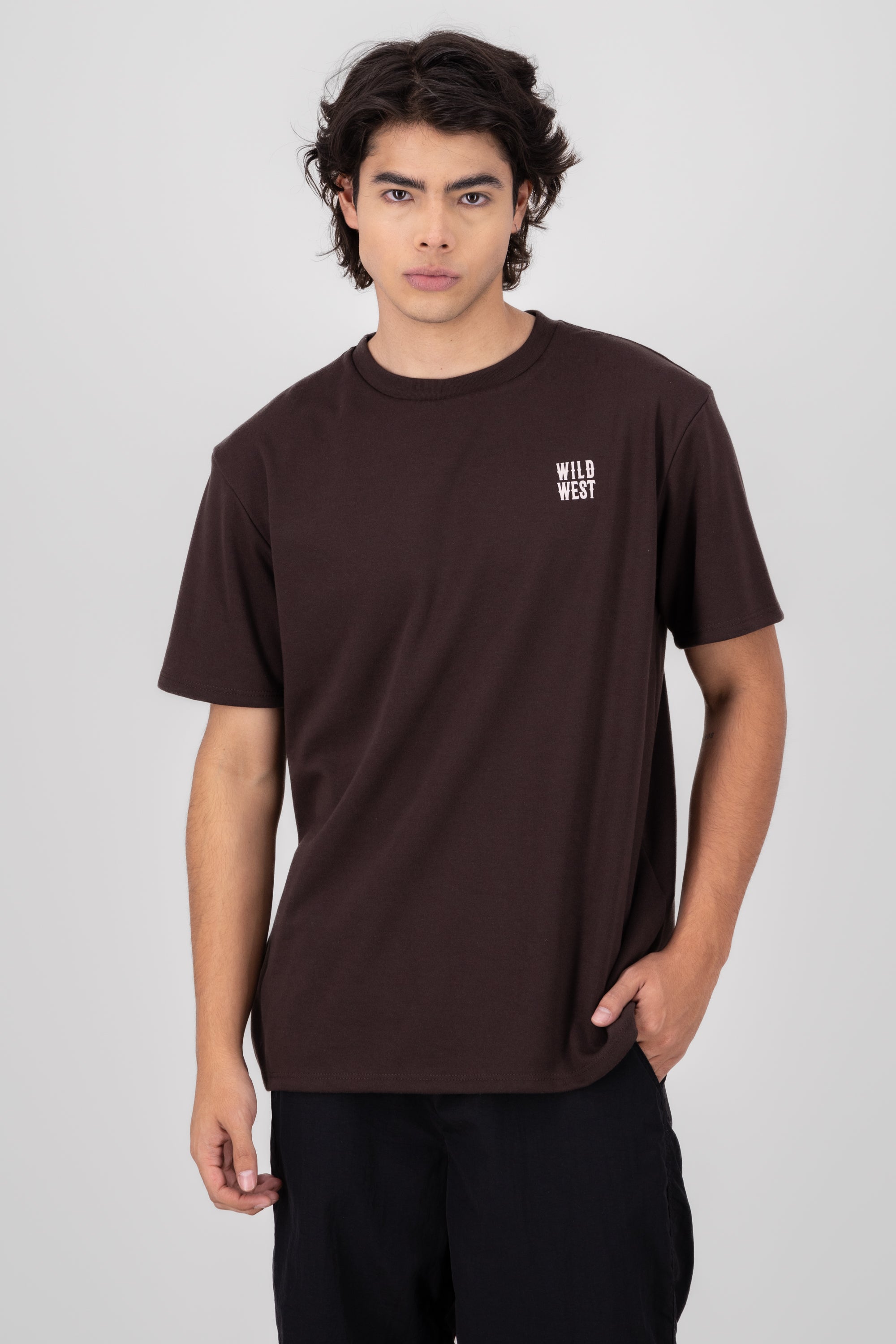 Playera oversized wild west CHOCOLATE