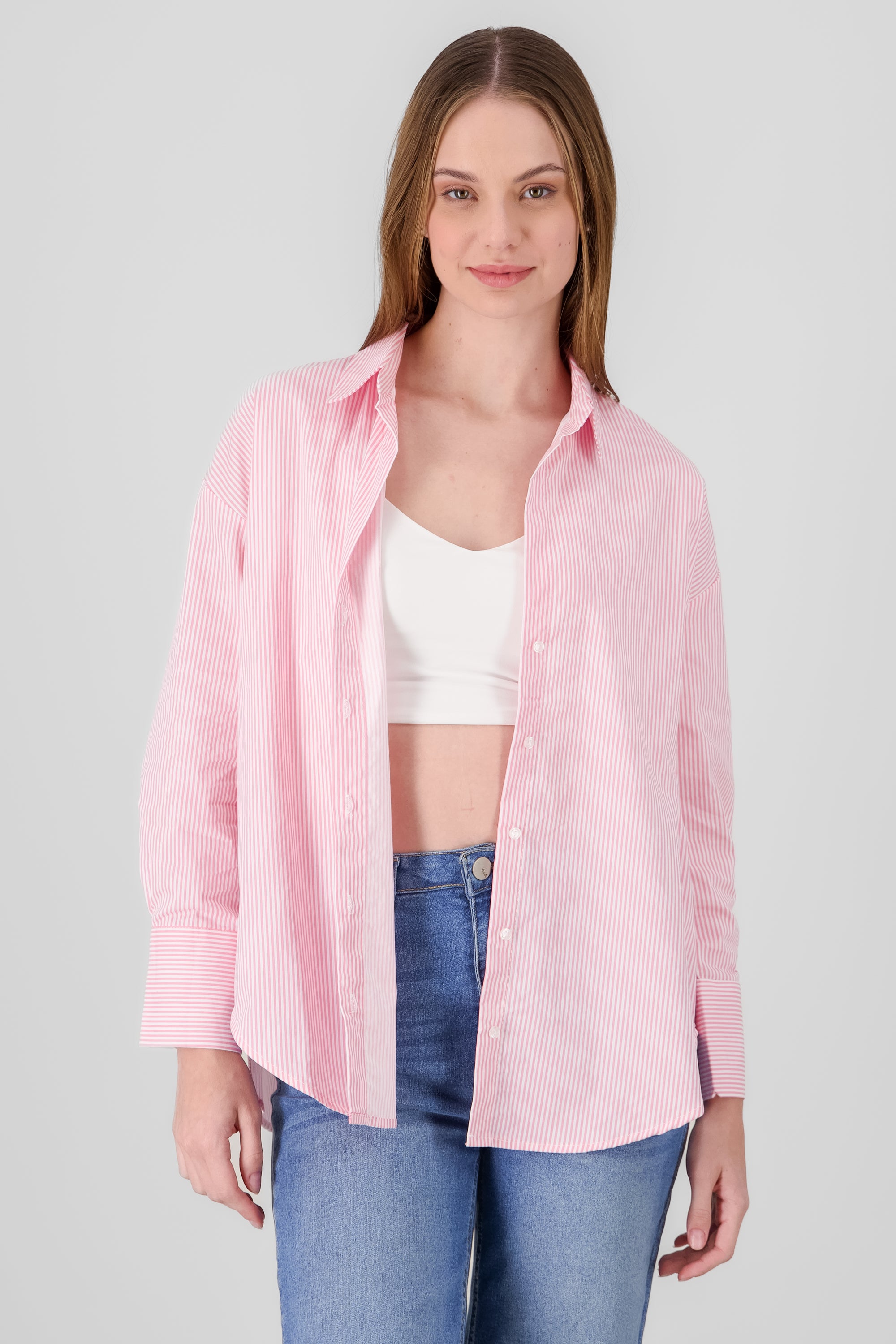 Camisa larga rayas ROSA COMBO