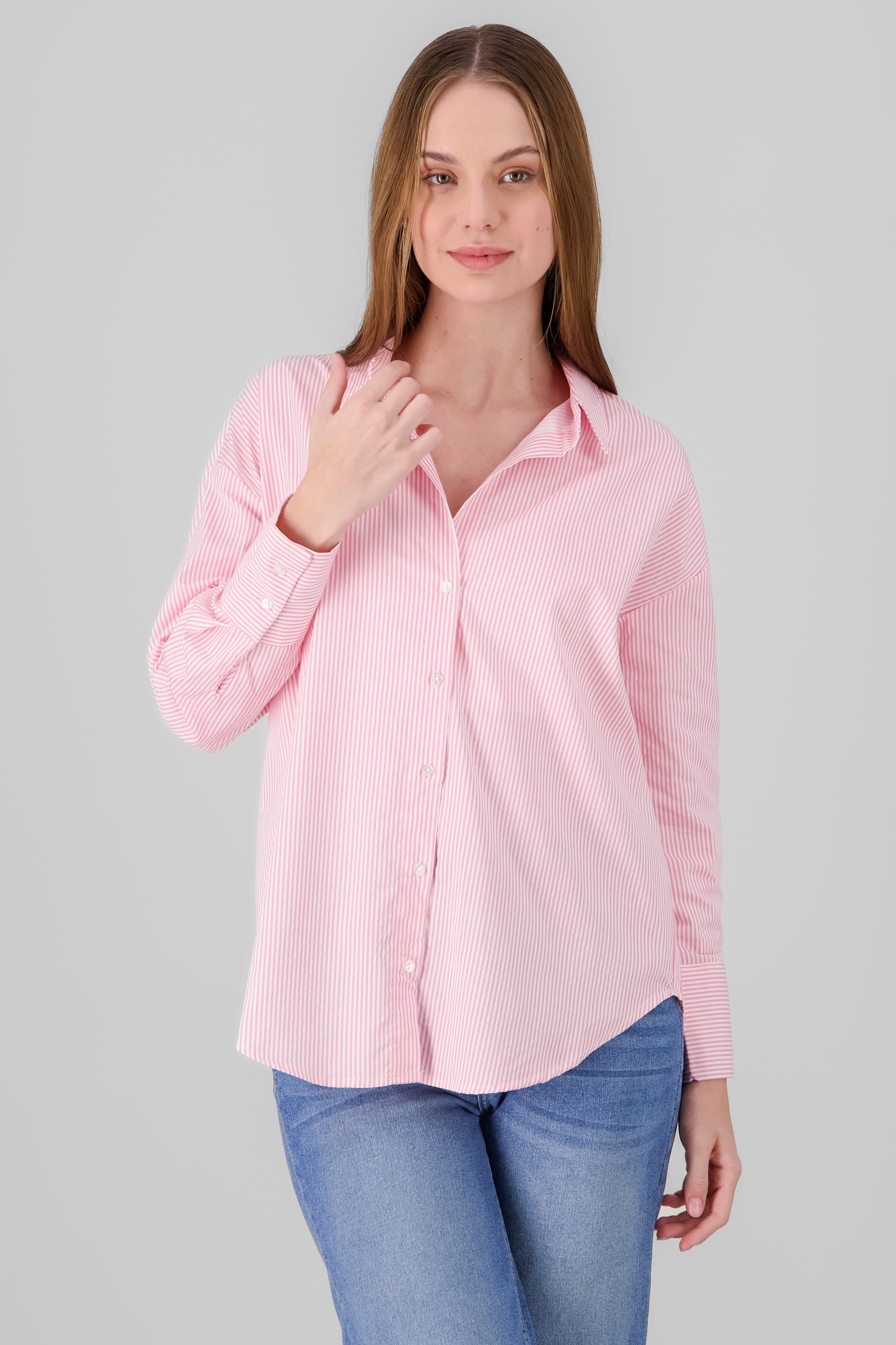 Camisa larga rayas ROSA COMBO