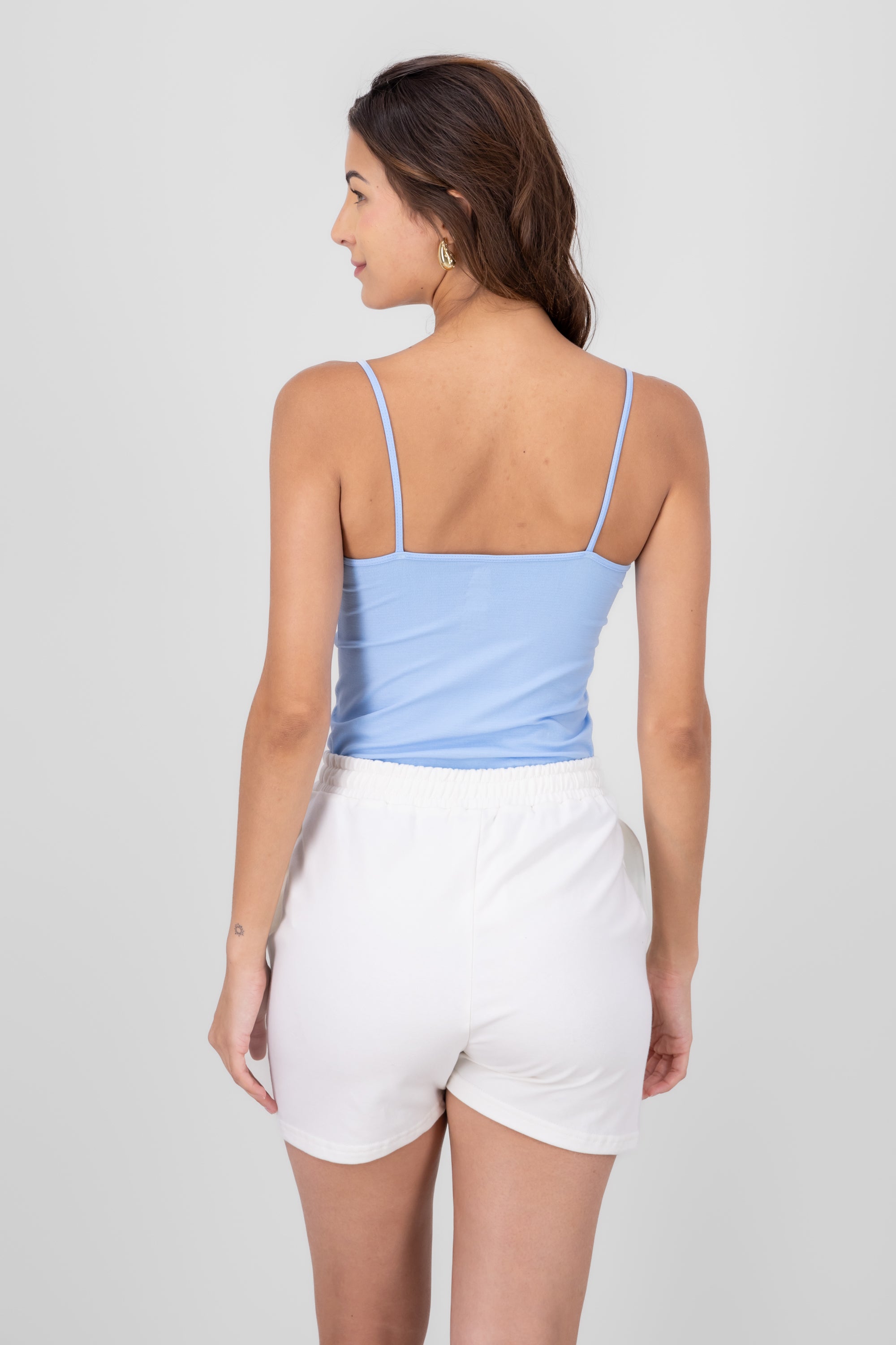 Blusa Ajustada Tirantes AZUL CIELO