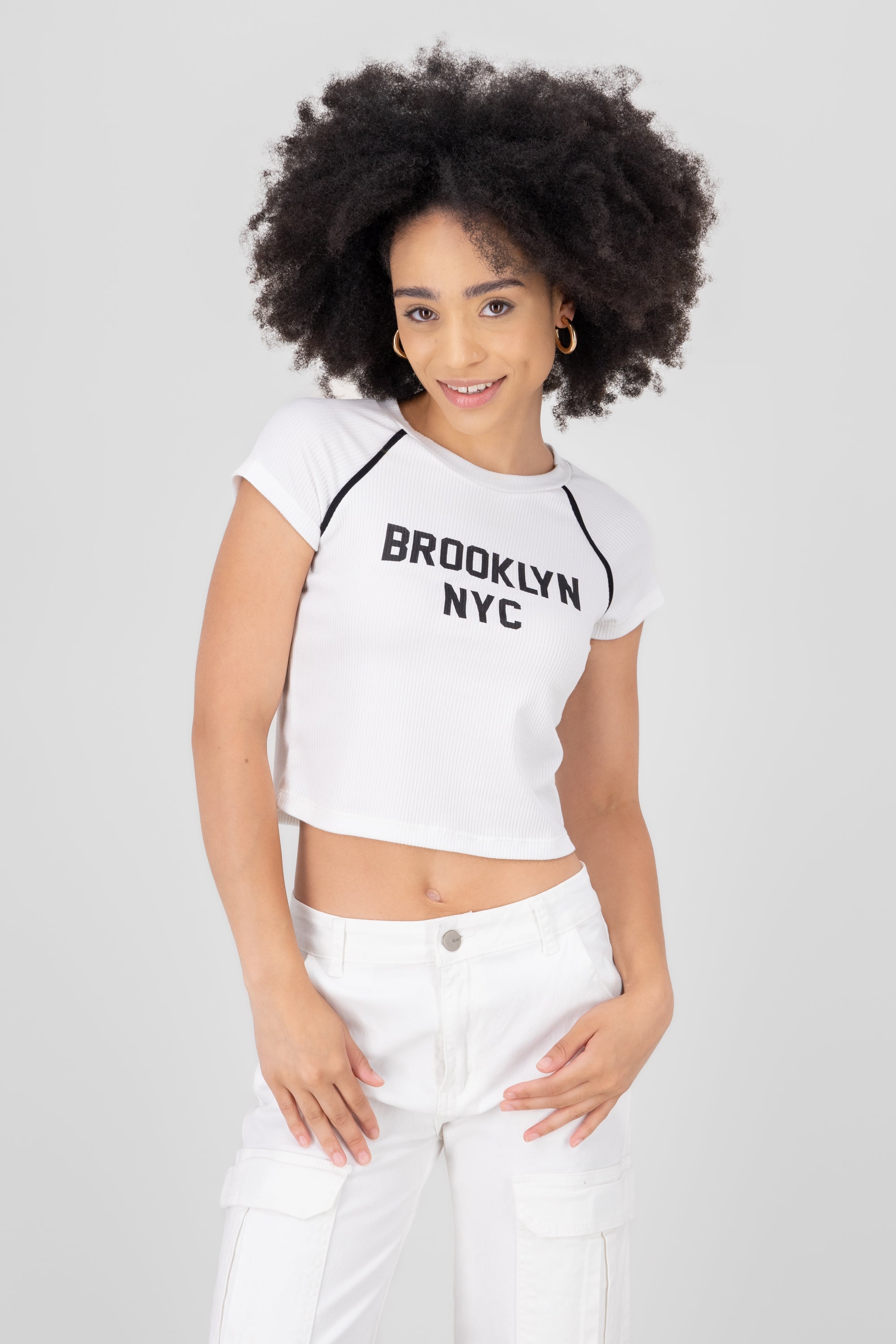 Playera brooklyn rib BLANCO