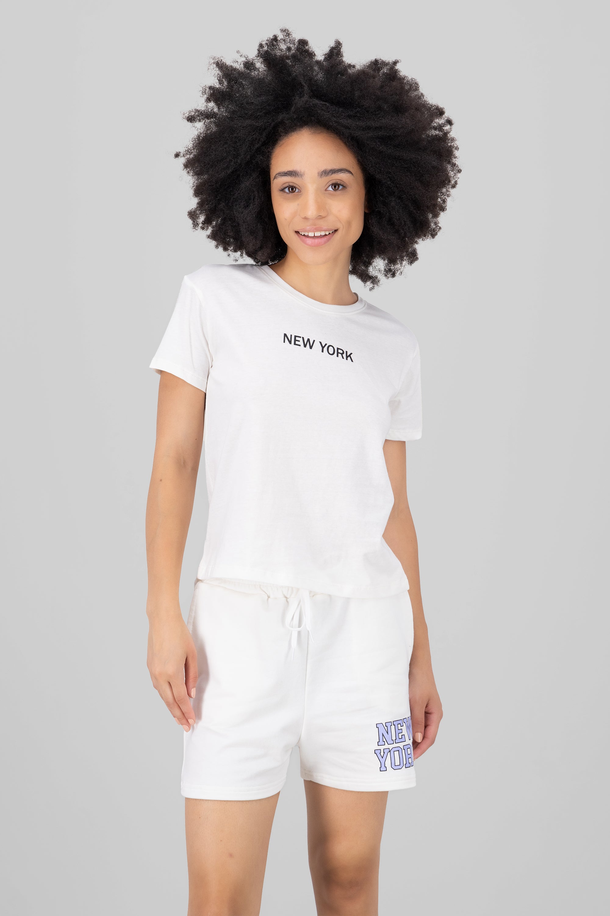 Playera estampado nueva york BLANCO