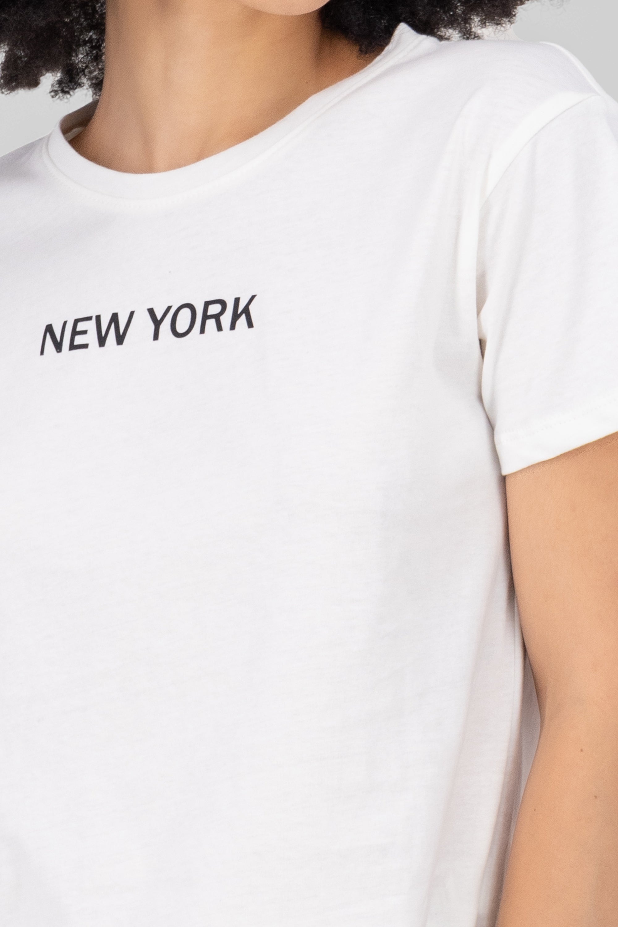 Playera estampado nueva york BLANCO