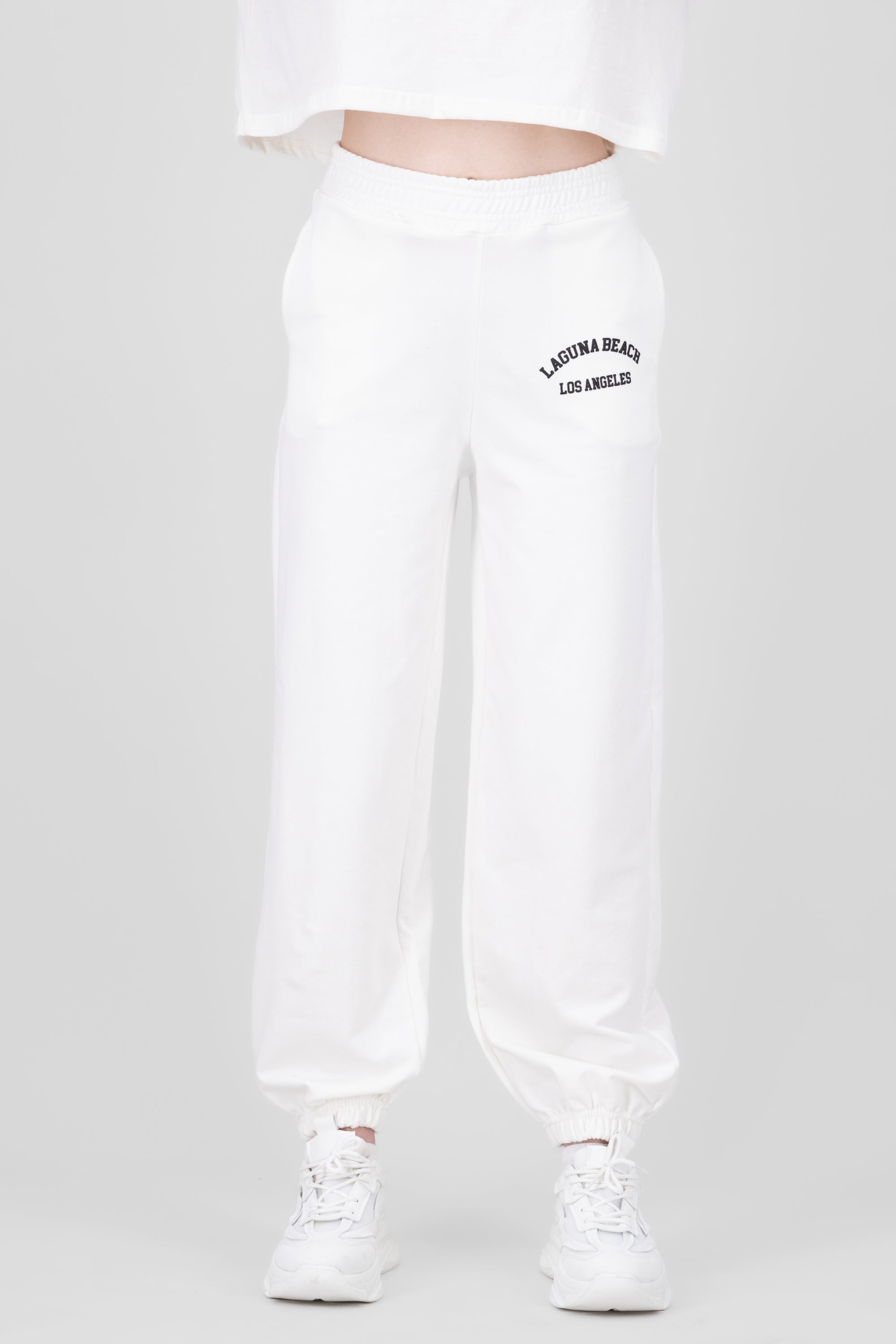 Jogger estampado laguna beach BLANCO