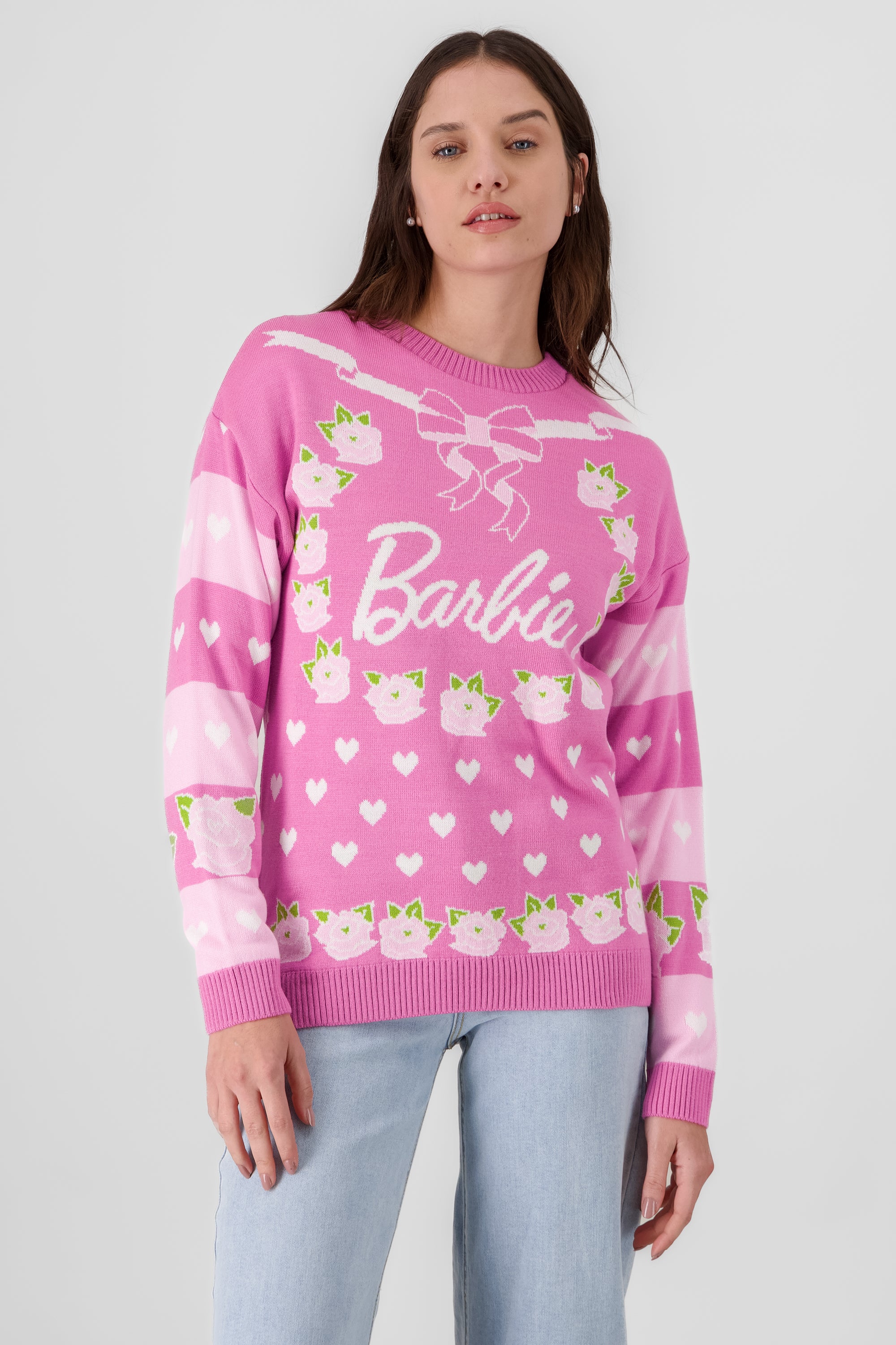 Sueter barbie navidad ROSA COMBO