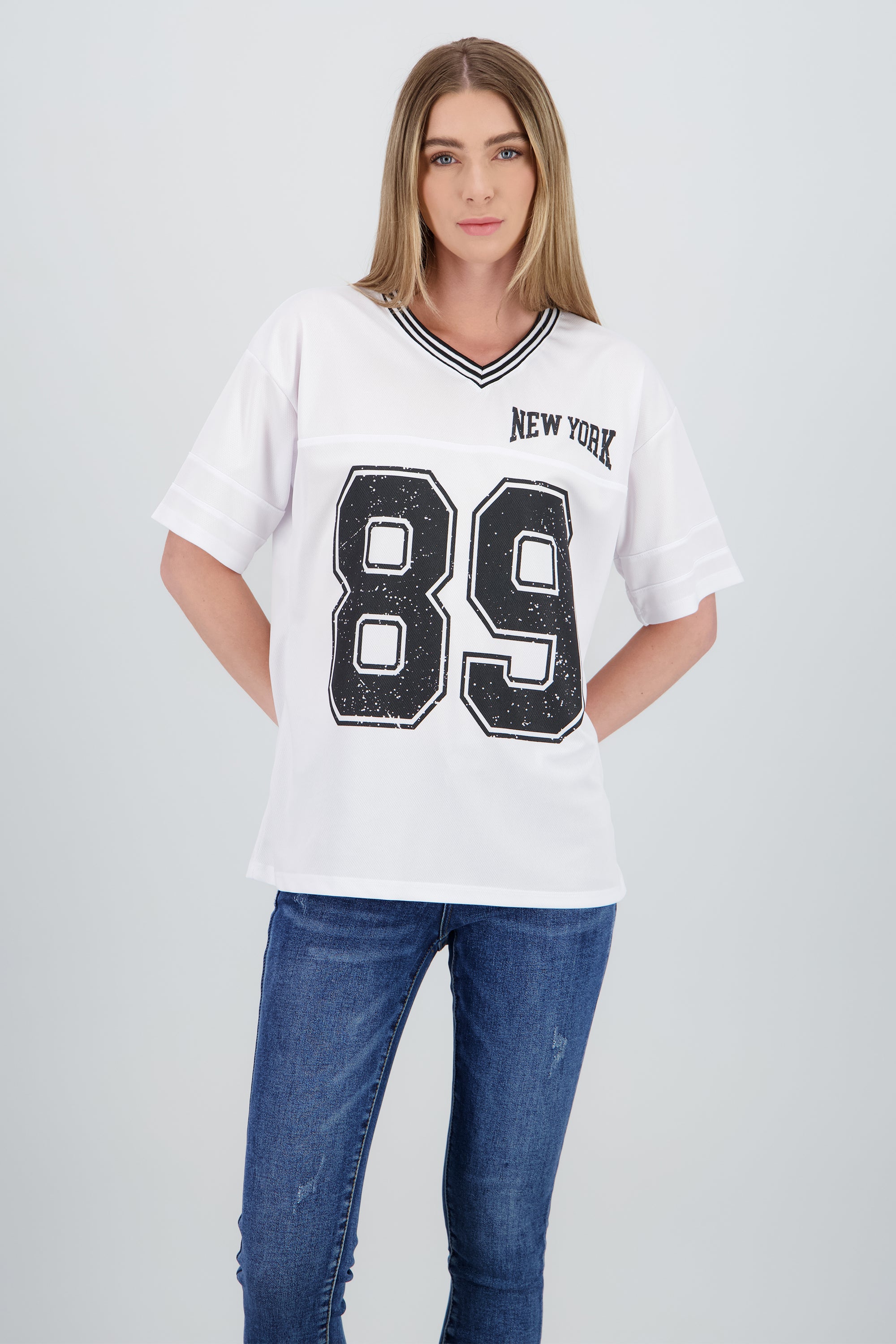 Playera oversize estampado numero