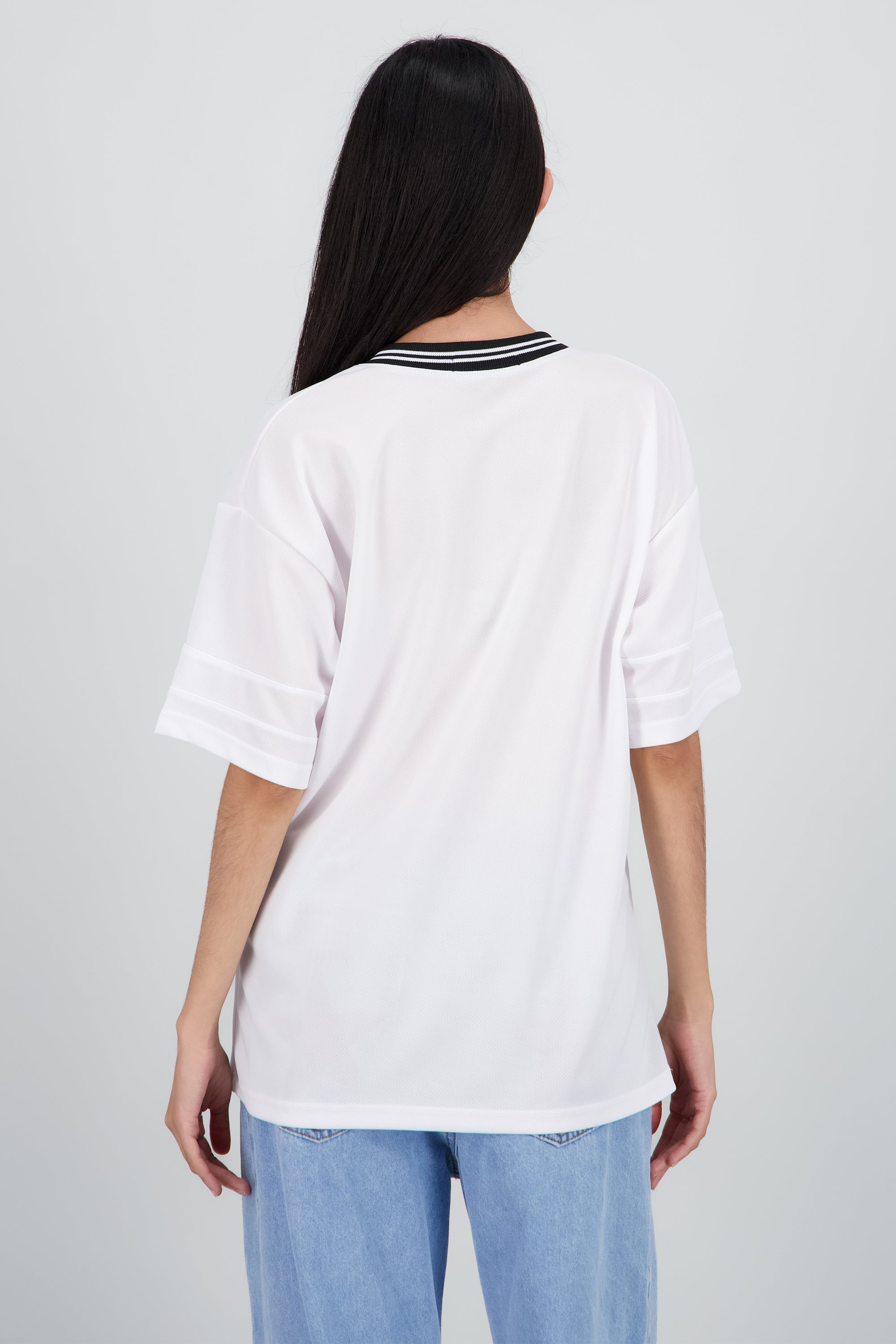 Playera oversize estampado numero BLANCO