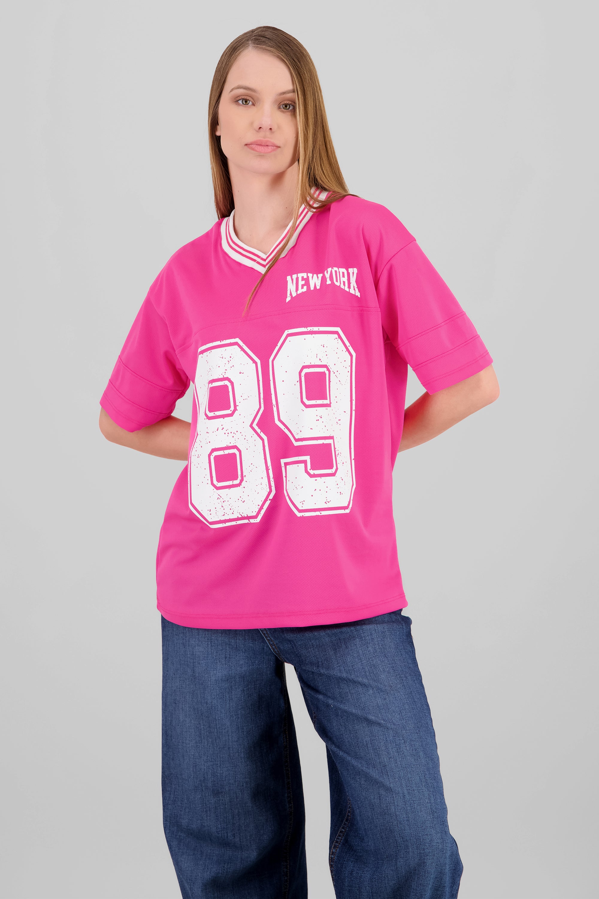 Playera oversize estampado numero FIUSHA