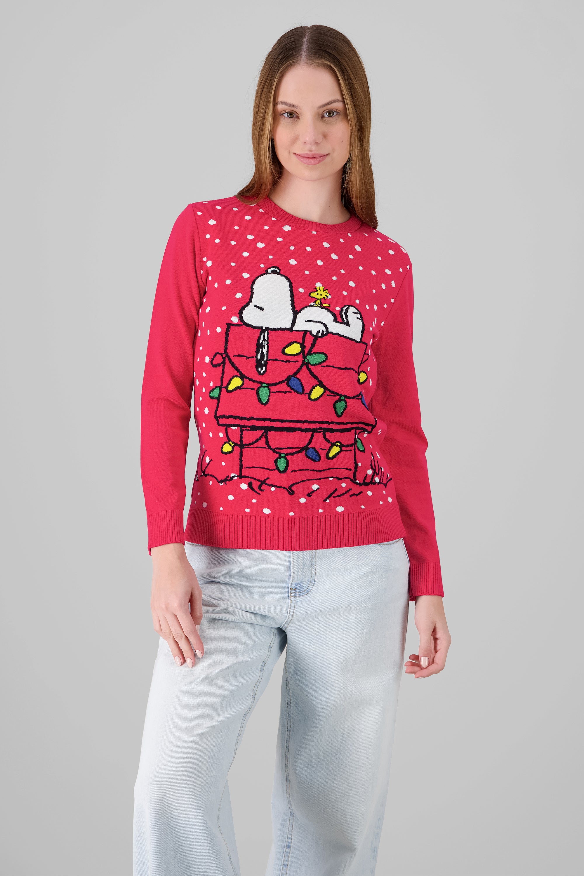 sueter snoopy casa copos ROJO