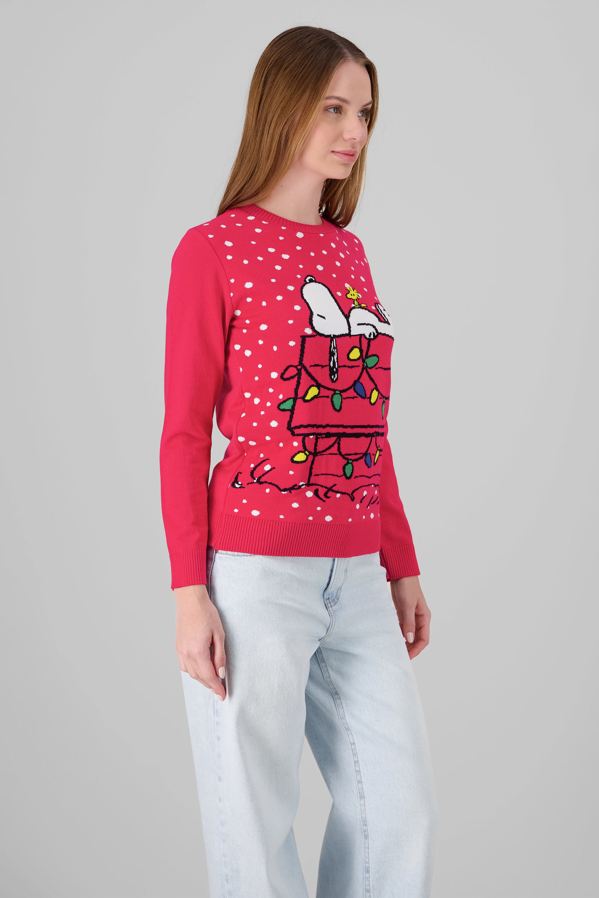 sueter snoopy casa copos ROJO