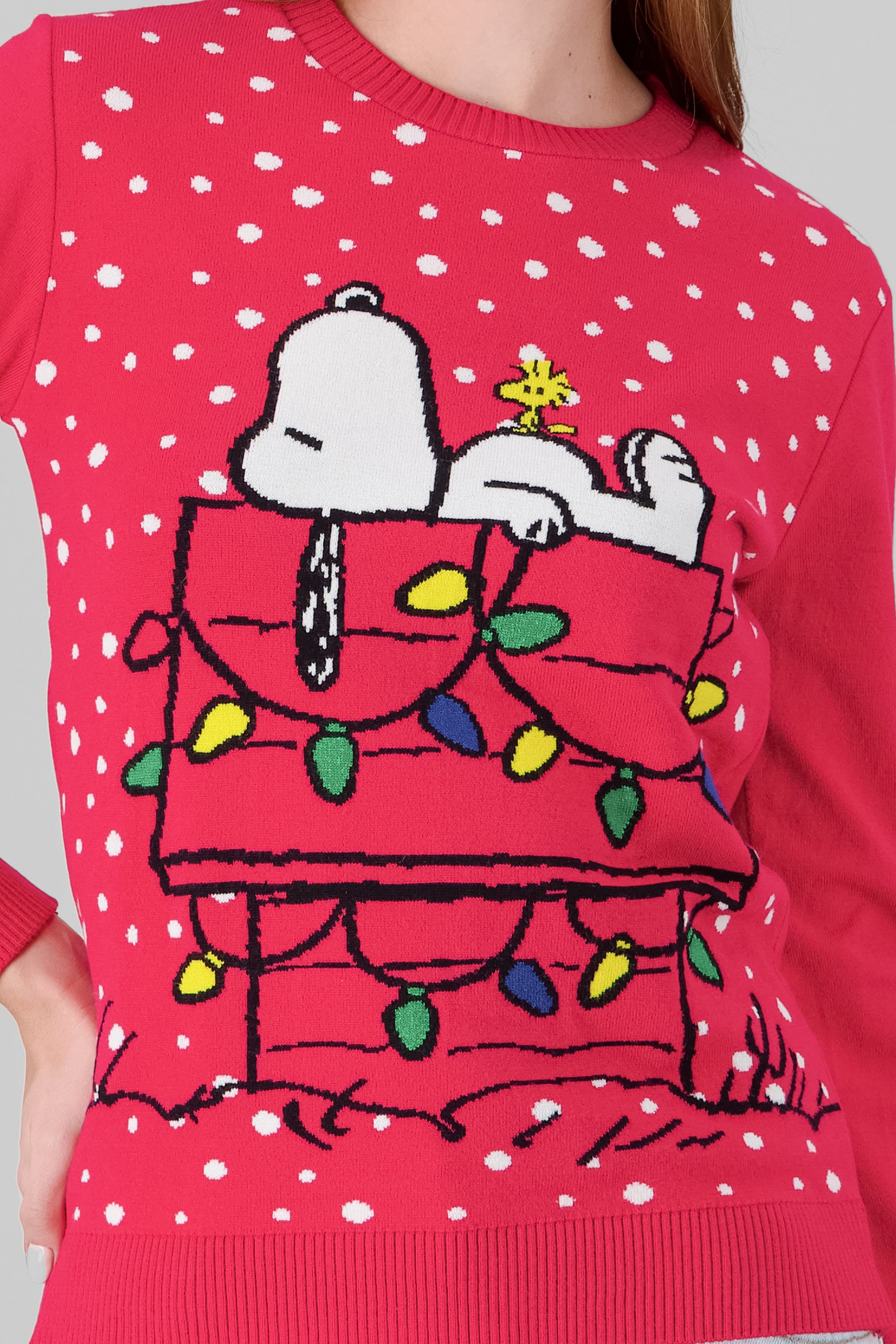 sueter snoopy casa copos ROJO