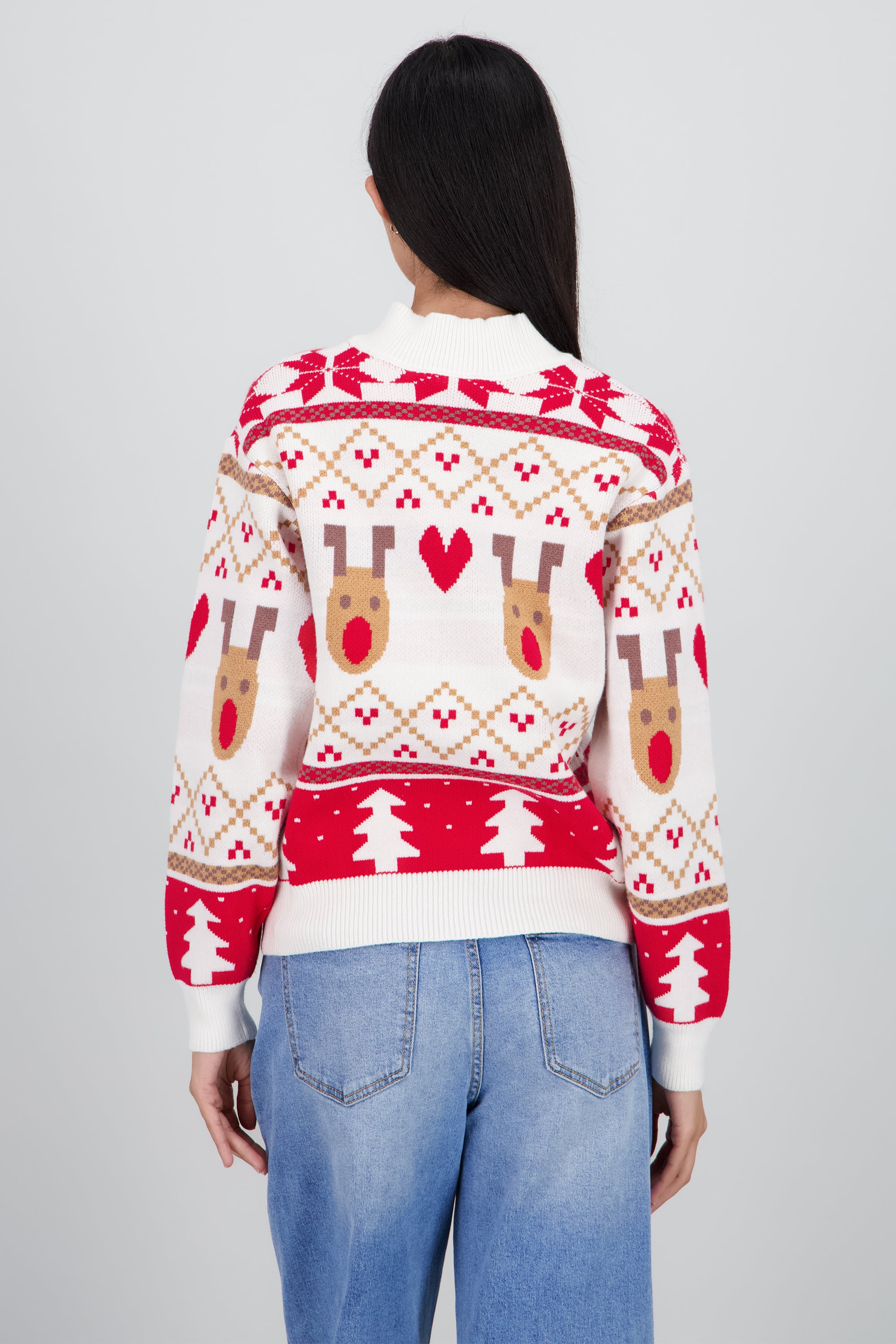 Sueter navidad renos HUESO COMBO