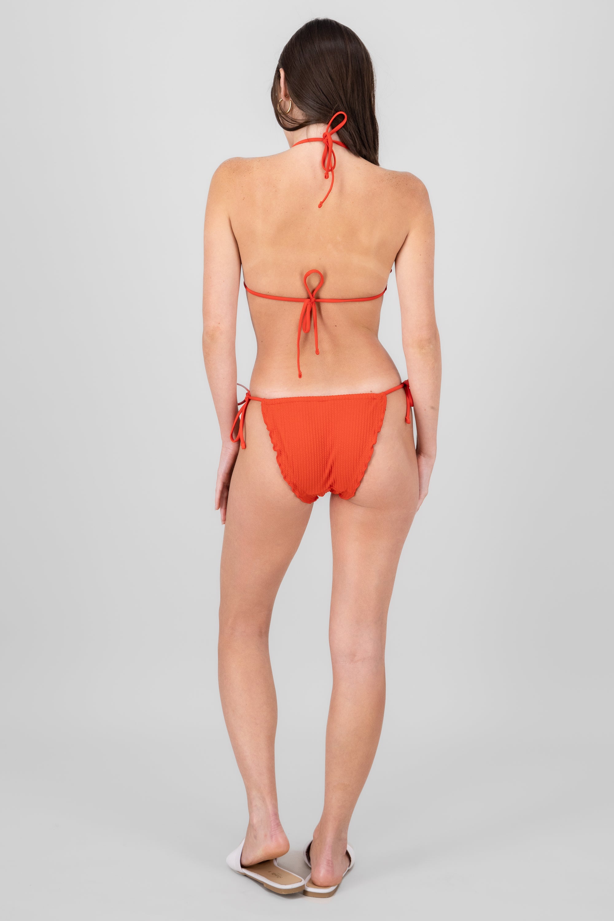 Bikini textura liso ROJO