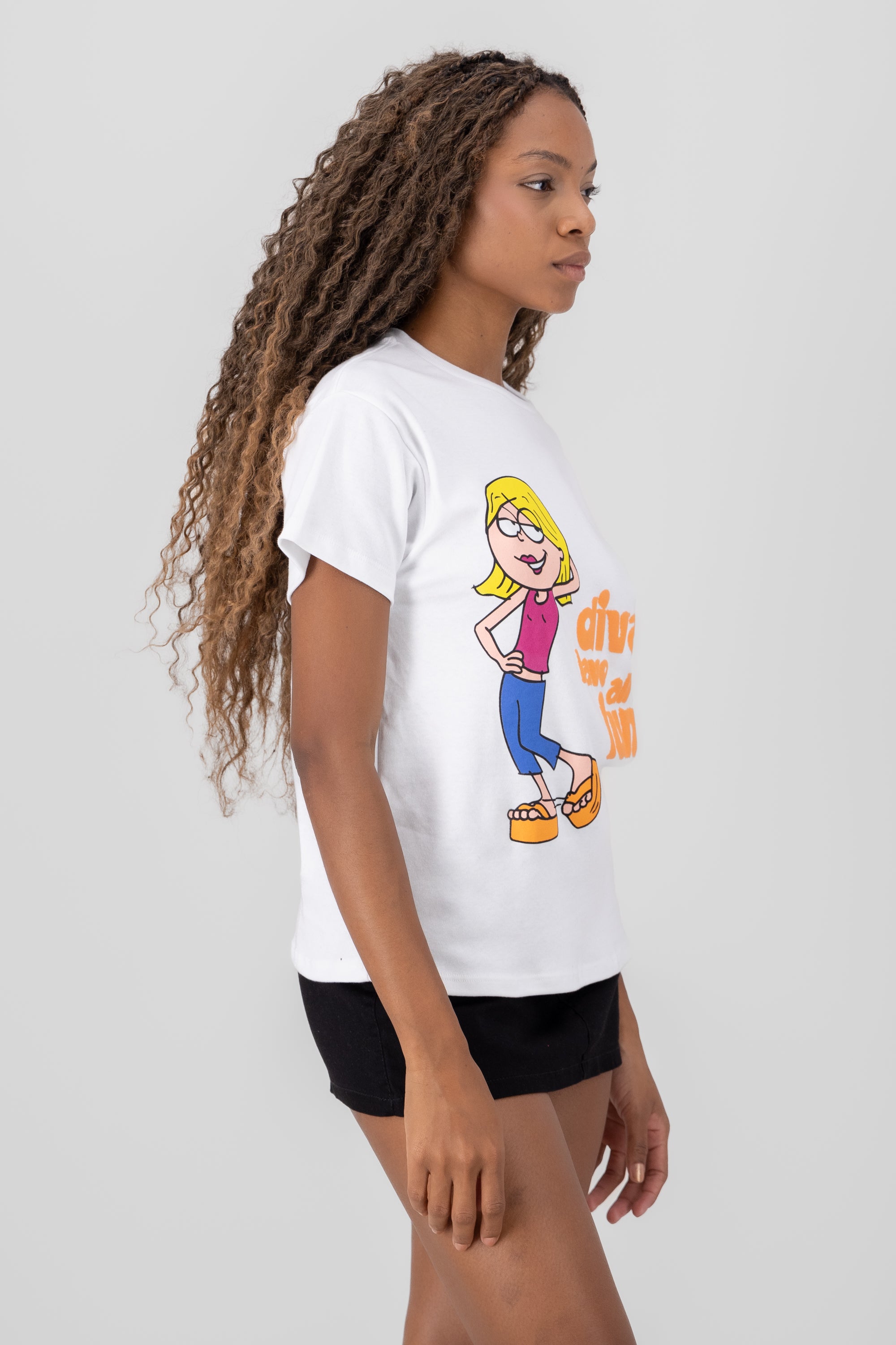 Playera Lizzie McGuire manga corta BLANCO